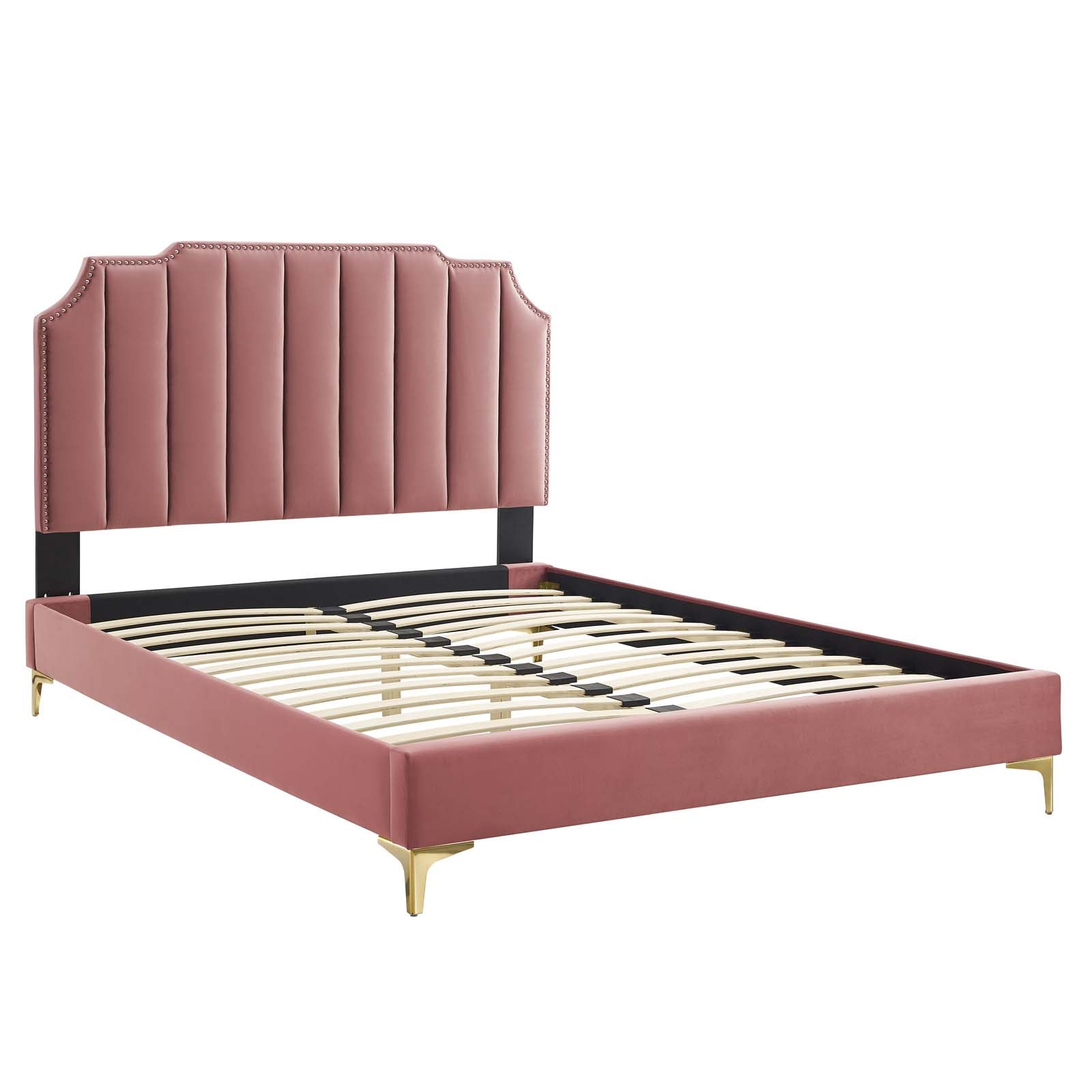 Colette Full Performance Velvet Platform Bed By Modway - MOD-6888 | Beds - 26