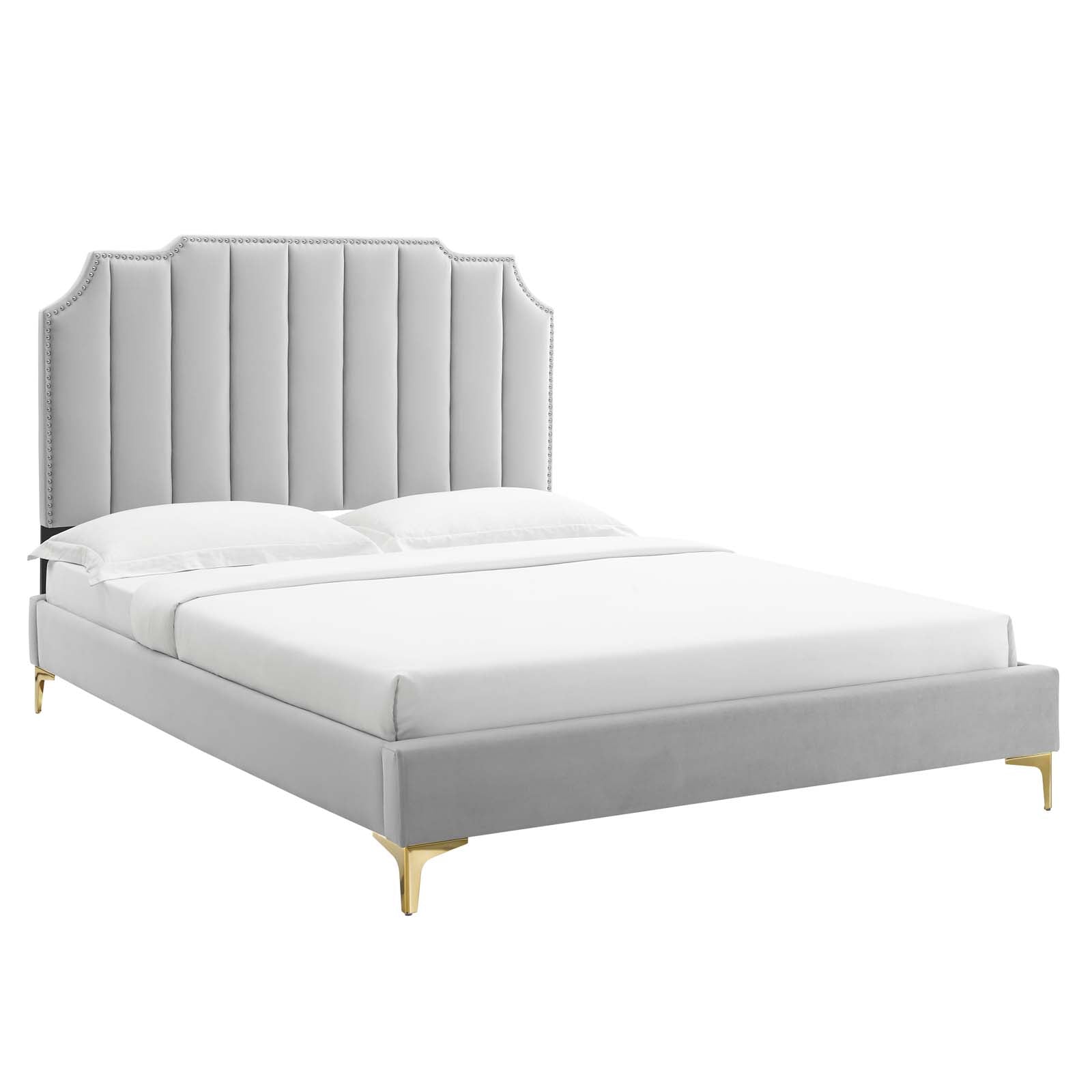 Colette Full Performance Velvet Platform Bed By Modway - MOD-6888 | Beds - 33