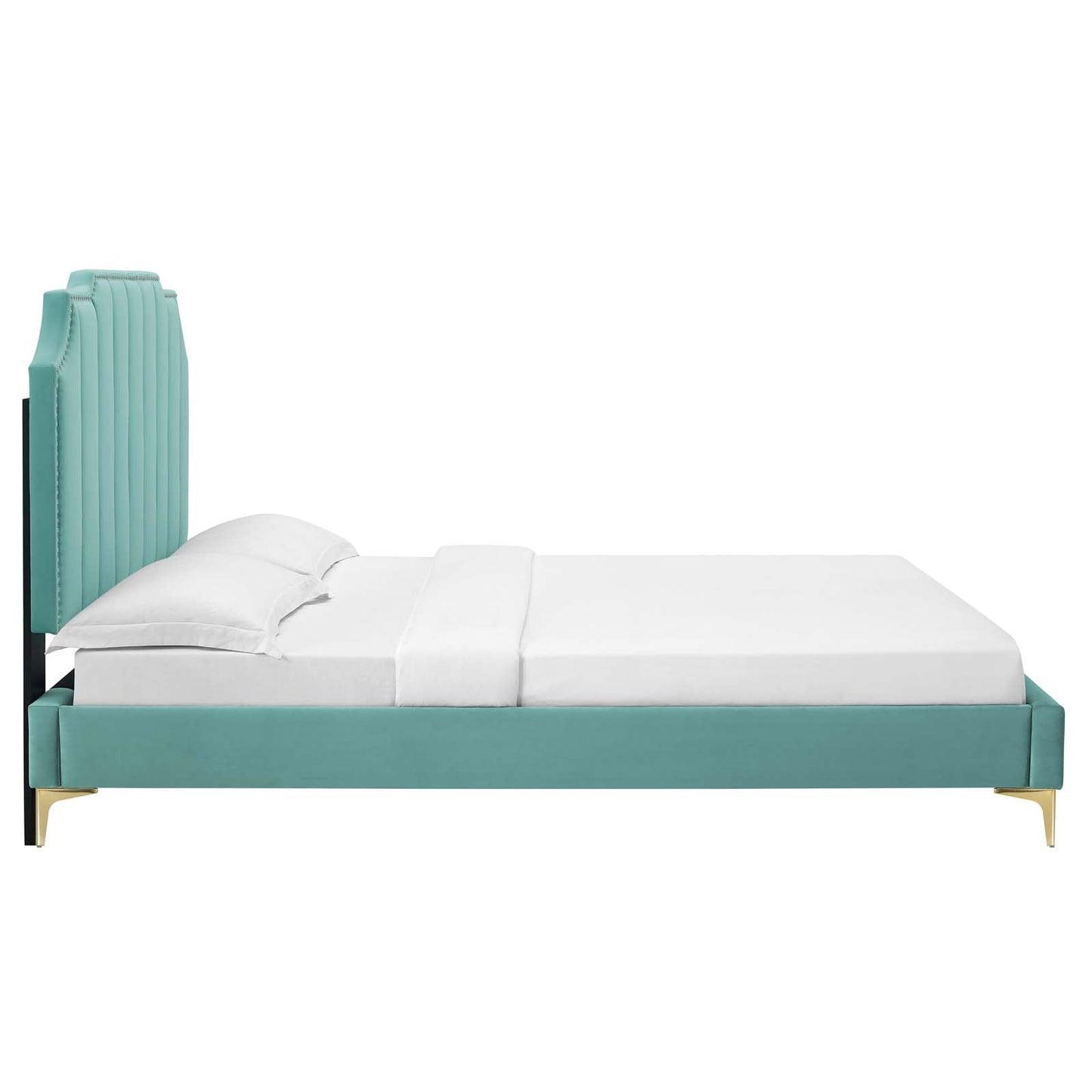 Colette Full Performance Velvet Platform Bed By Modway - MOD-6888 | Beds - 59
