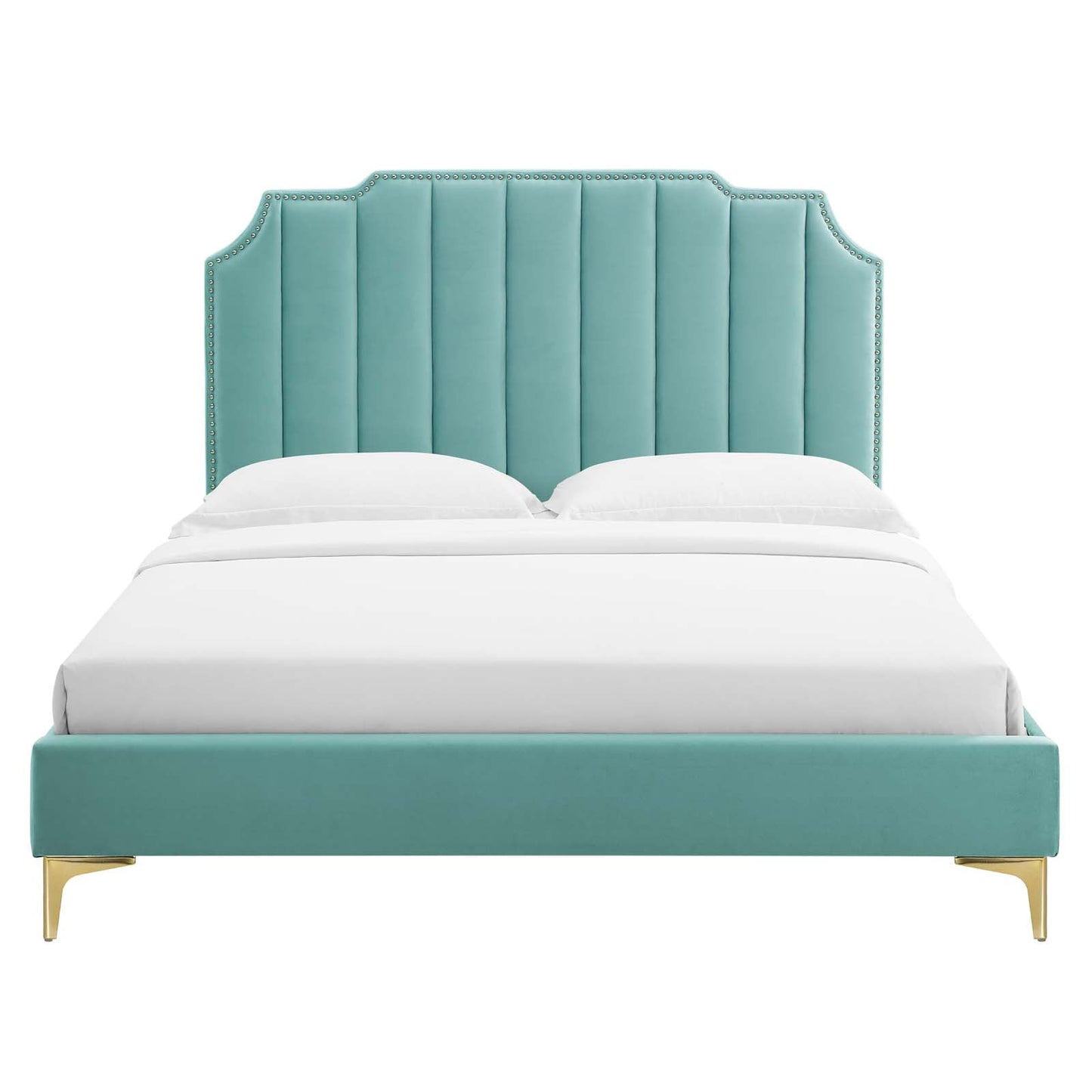 Colette Full Performance Velvet Platform Bed By Modway - MOD-6888 | Beds - 60