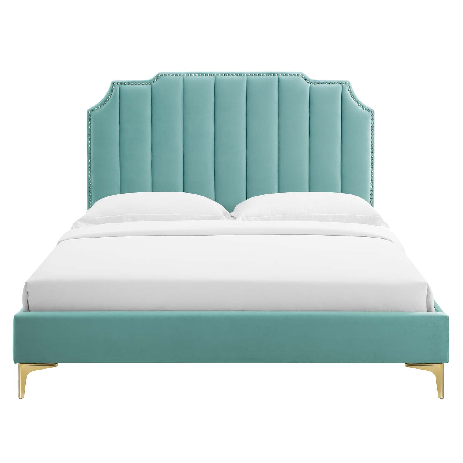 Colette Full Performance Velvet Platform Bed By Modway - MOD-6888 | Beds - 60