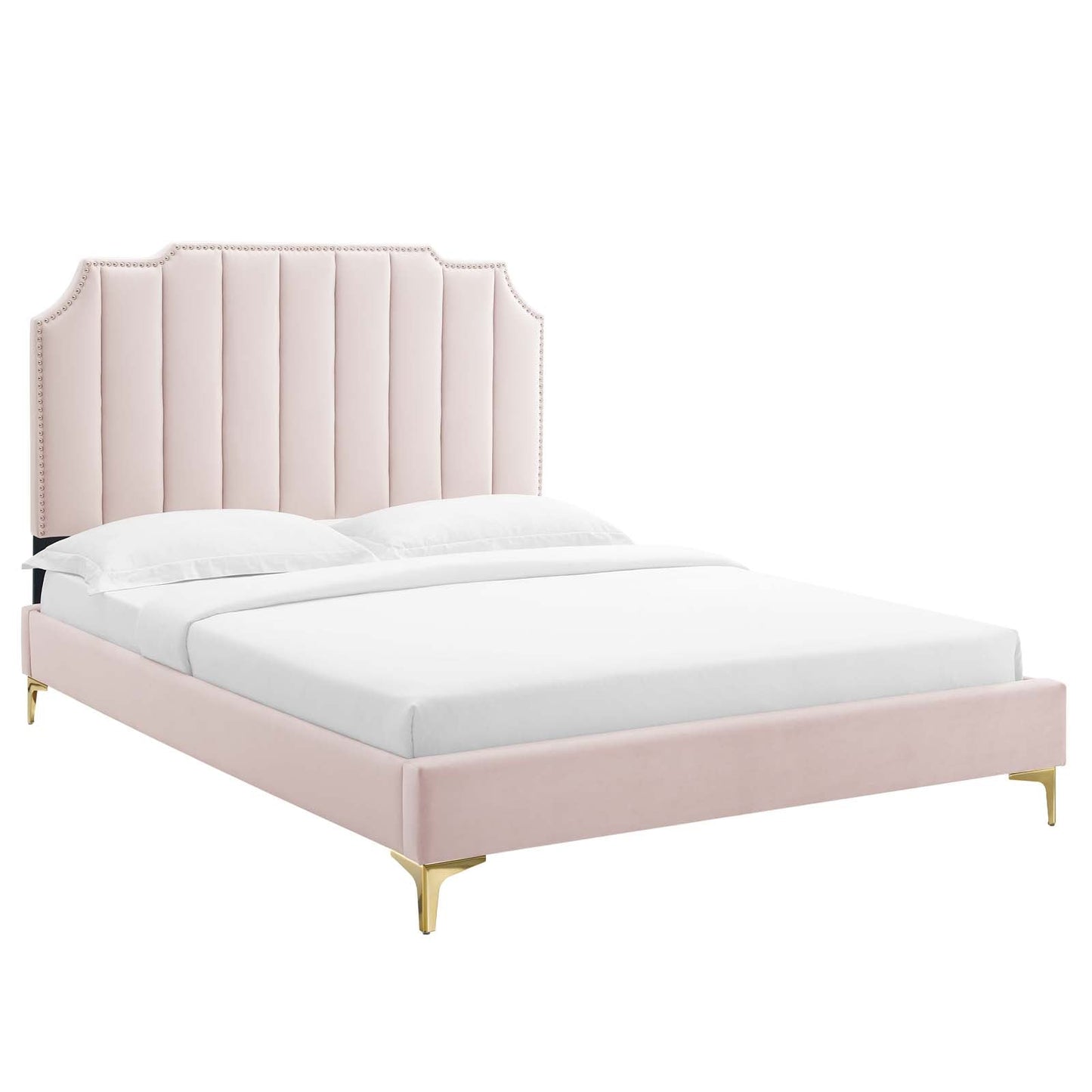 Colette Full Performance Velvet Platform Bed By Modway - MOD-6888 | Beds - 81