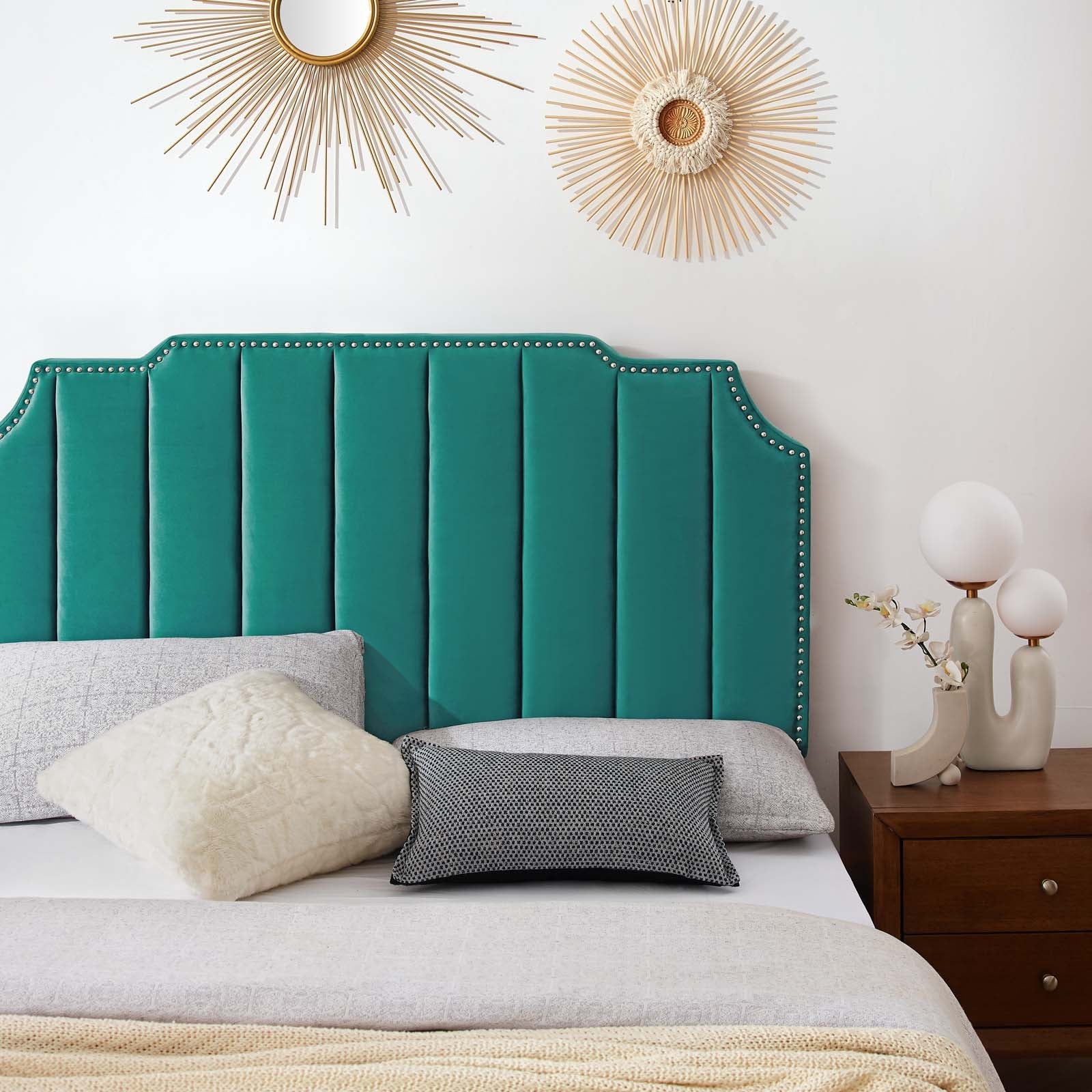 Colette Full Performance Velvet Platform Bed By Modway - MOD-6888 | Beds - 104