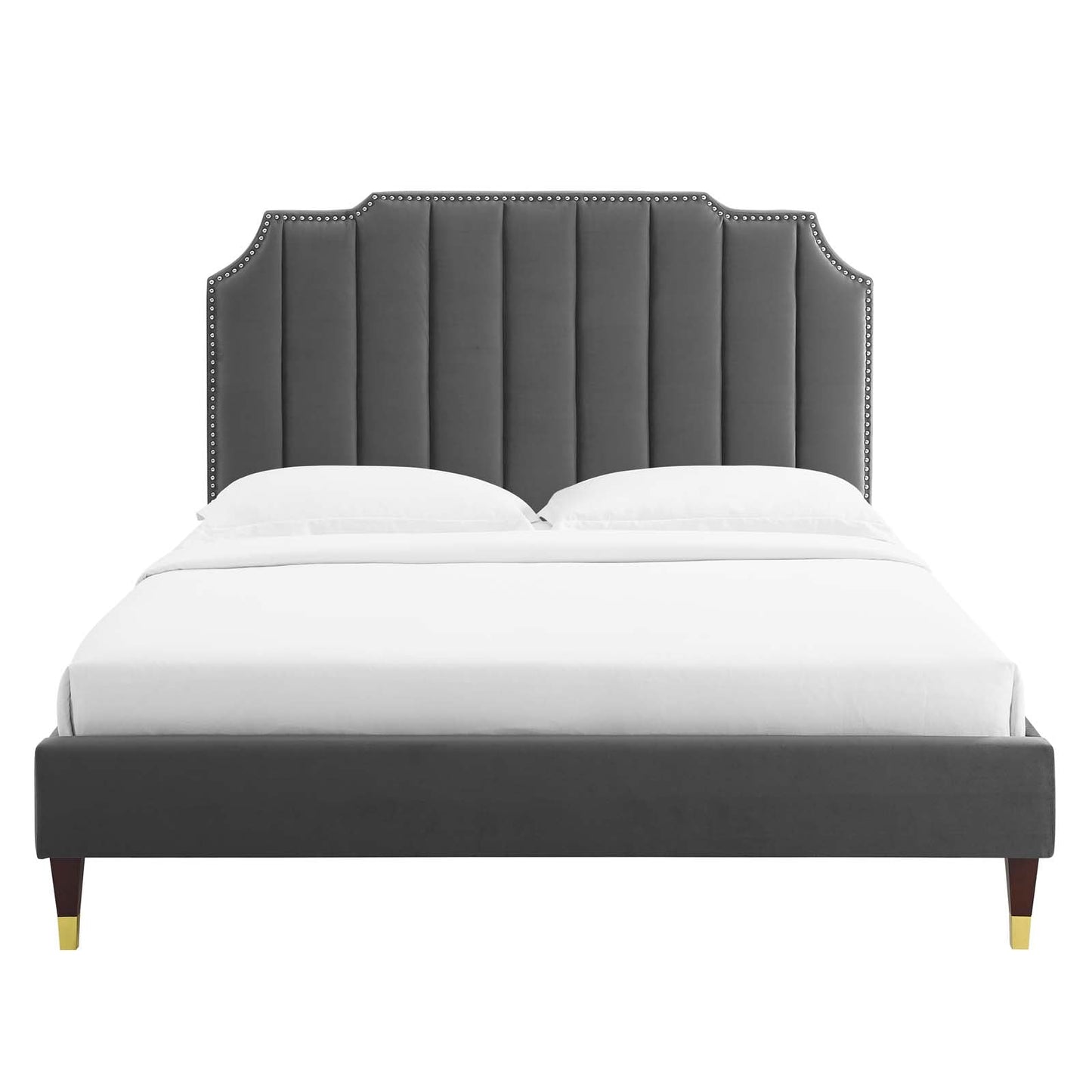 Colette Full Performance Velvet Platform Bed By Modway - MOD-6889 | Beds - 12