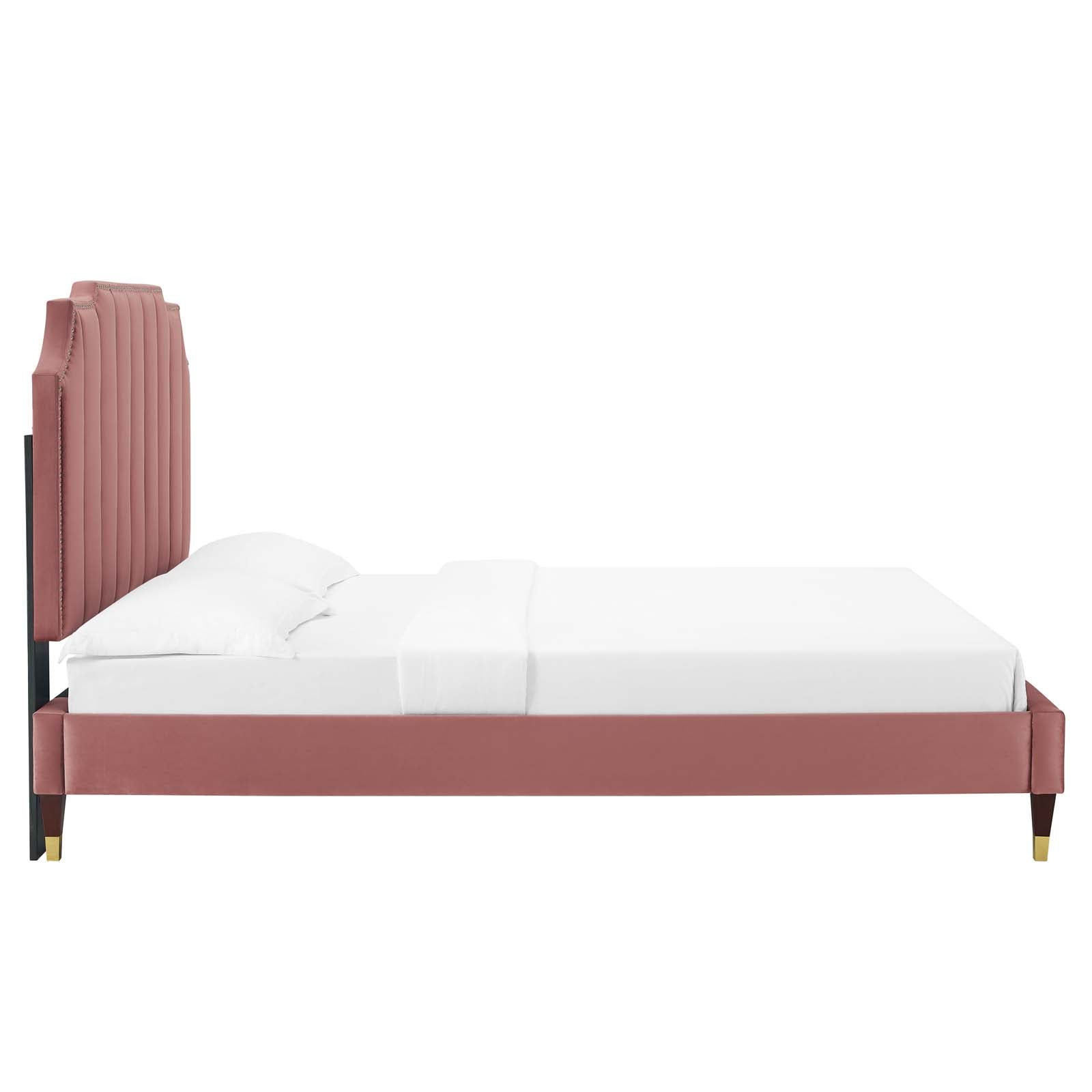Colette Full Performance Velvet Platform Bed By Modway - MOD-6889 | Beds - 27