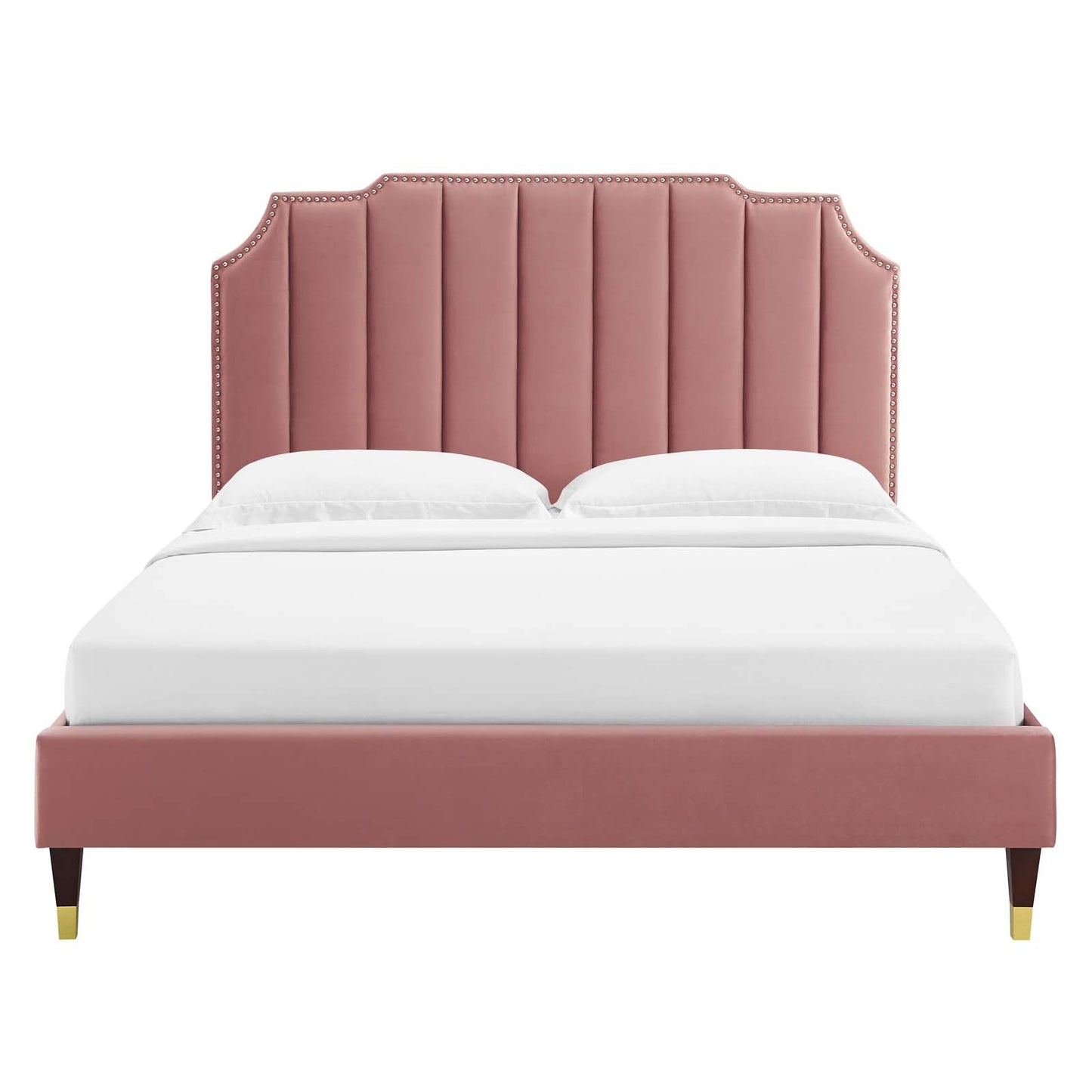Colette Full Performance Velvet Platform Bed By Modway - MOD-6889 | Beds - 28