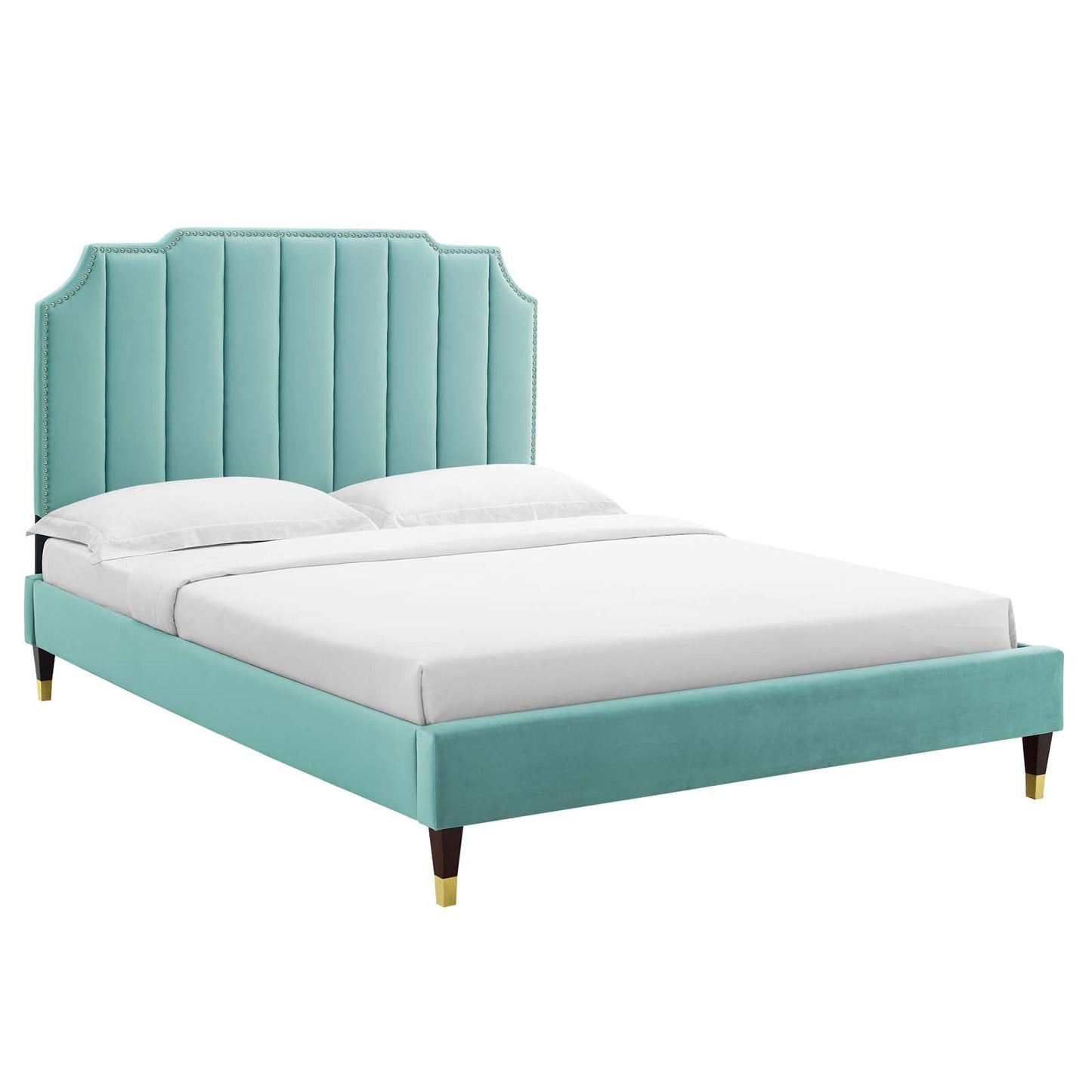 Colette Full Performance Velvet Platform Bed By Modway - MOD-6889 | Beds - 49