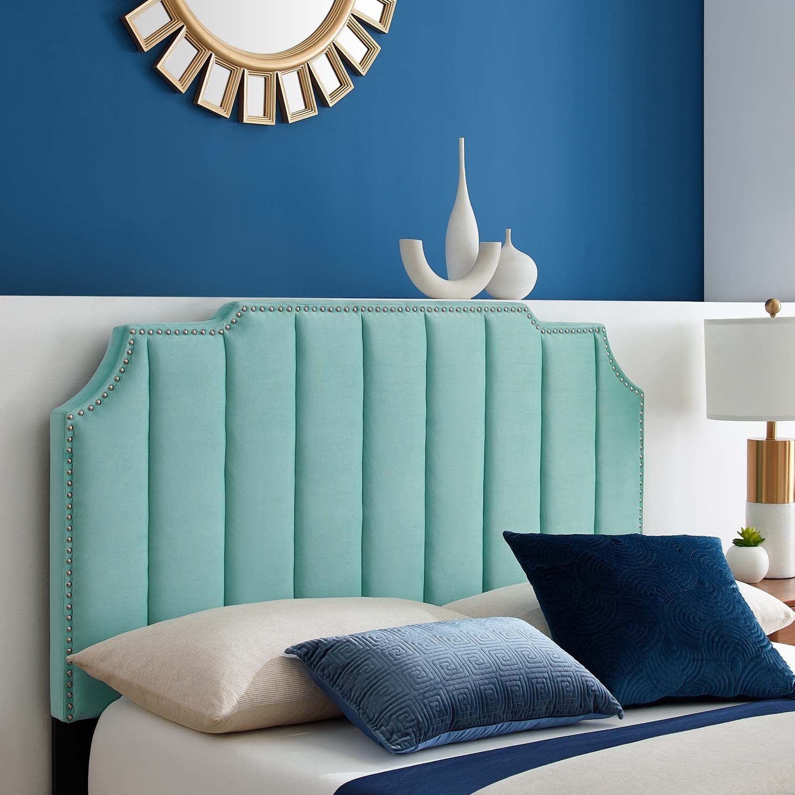 Colette Full Performance Velvet Platform Bed By Modway - MOD-6889 | Beds - 56