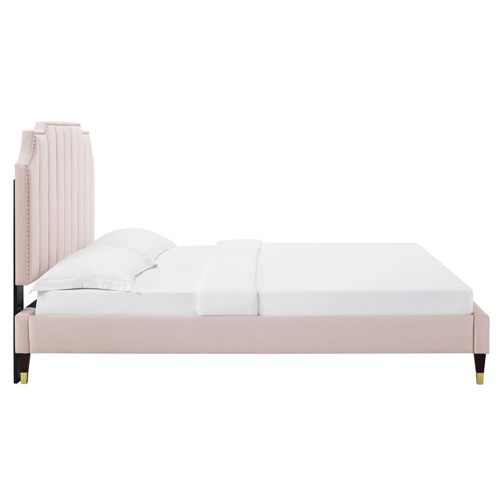 Colette Full Performance Velvet Platform Bed By Modway - MOD-6889 | Beds - 91