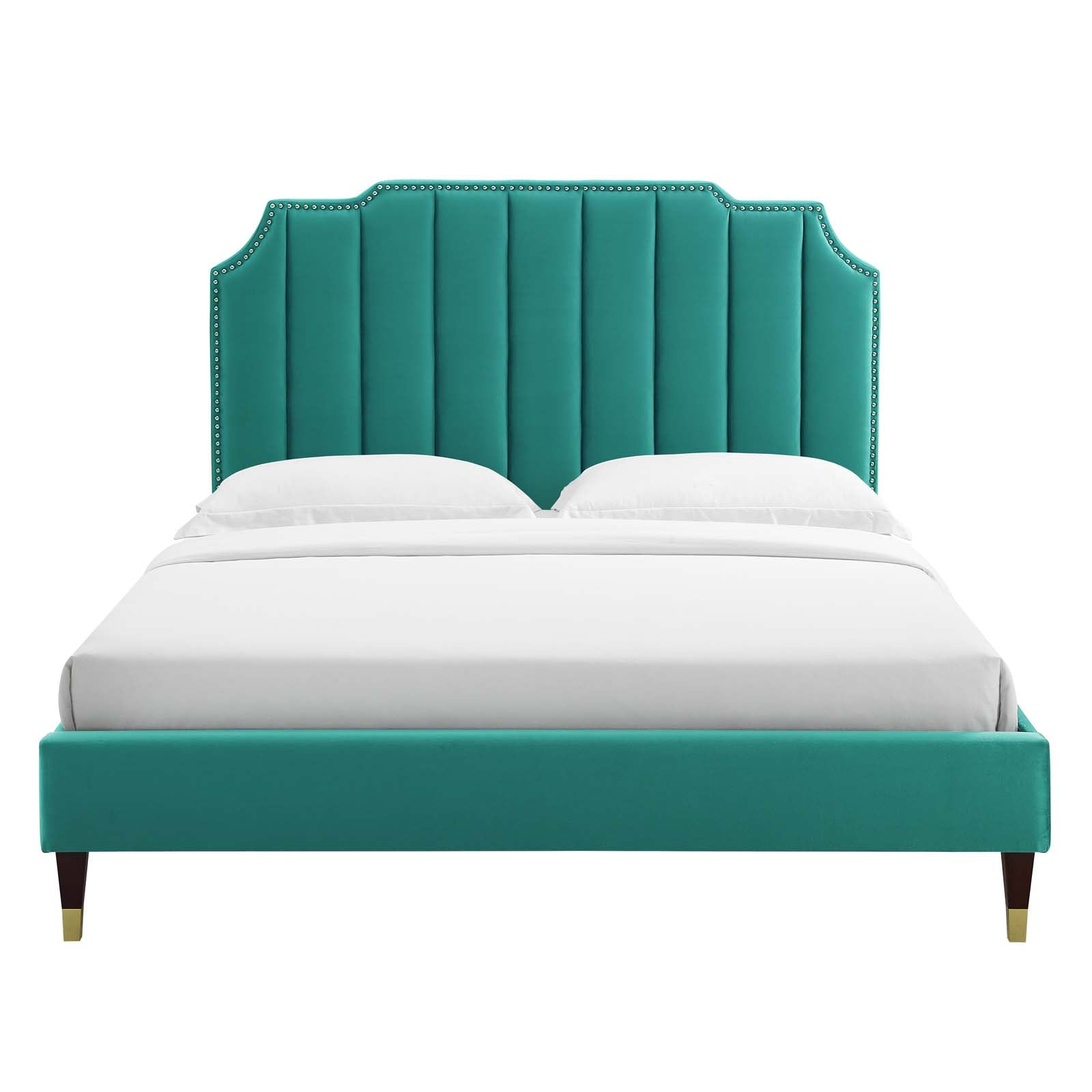 Colette Full Performance Velvet Platform Bed By Modway - MOD-6889 | Beds - 108