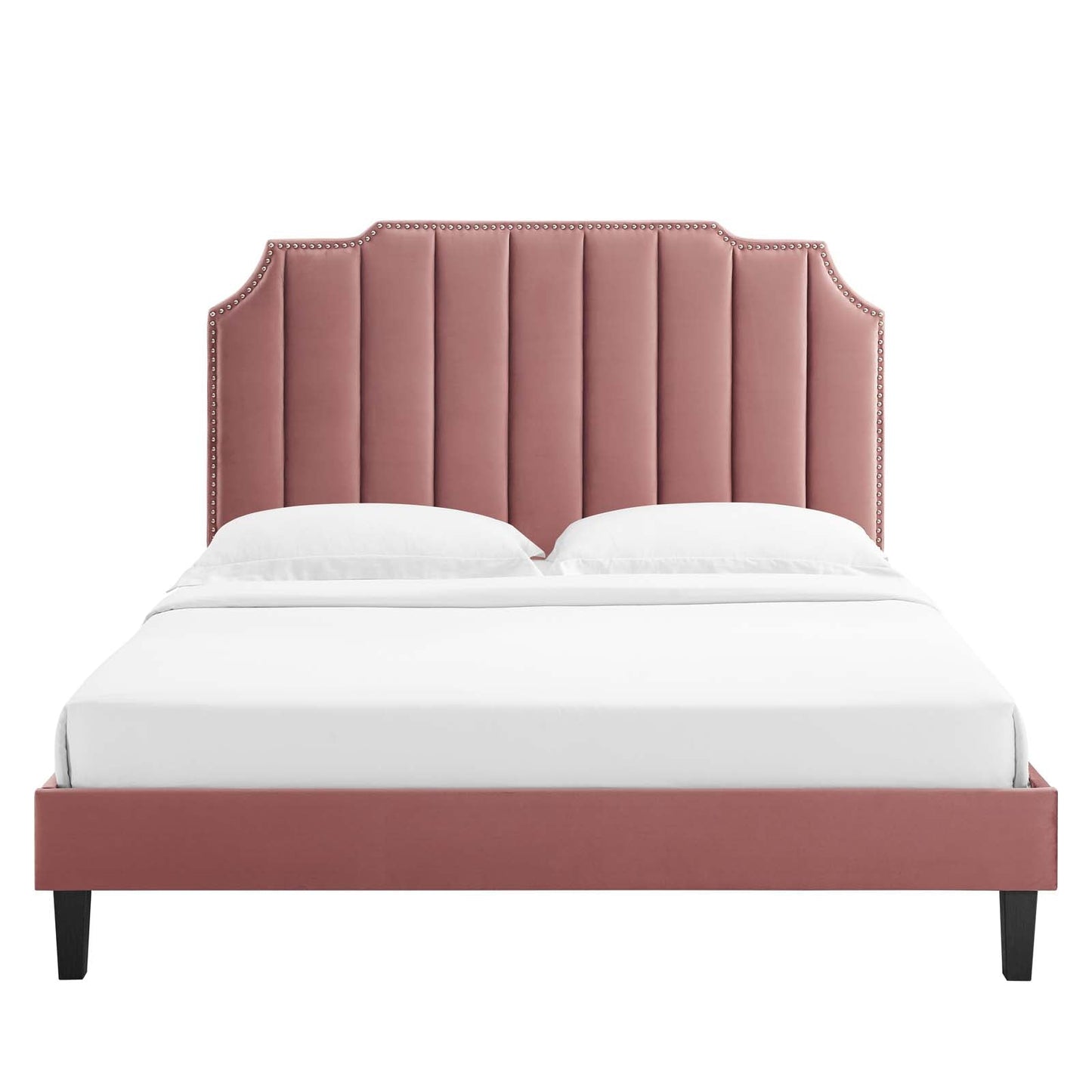 Colette Full Performance Velvet Platform Bed By Modway - MOD-6890 | Beds - 28