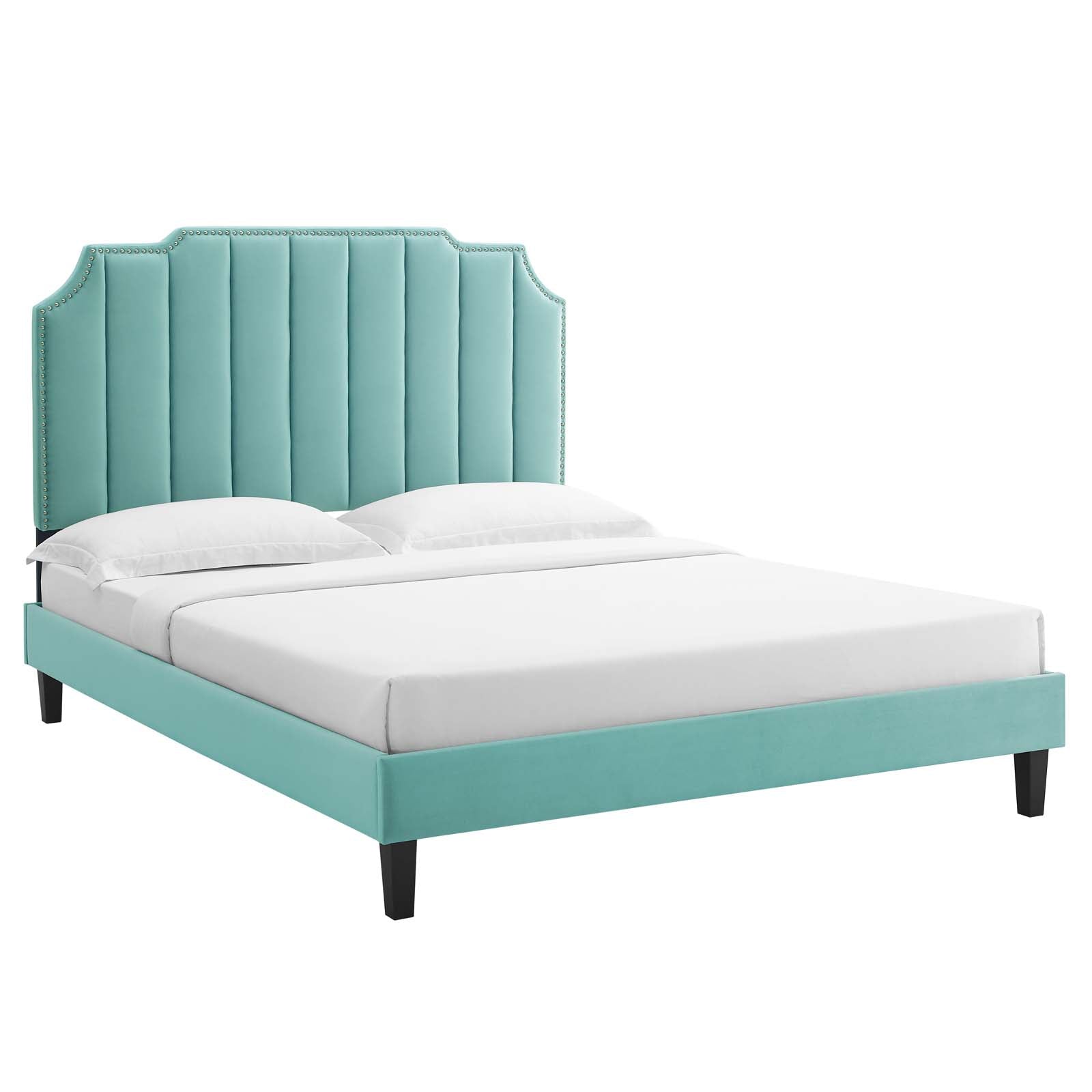 Colette Full Performance Velvet Platform Bed By Modway - MOD-6890 | Beds - 49