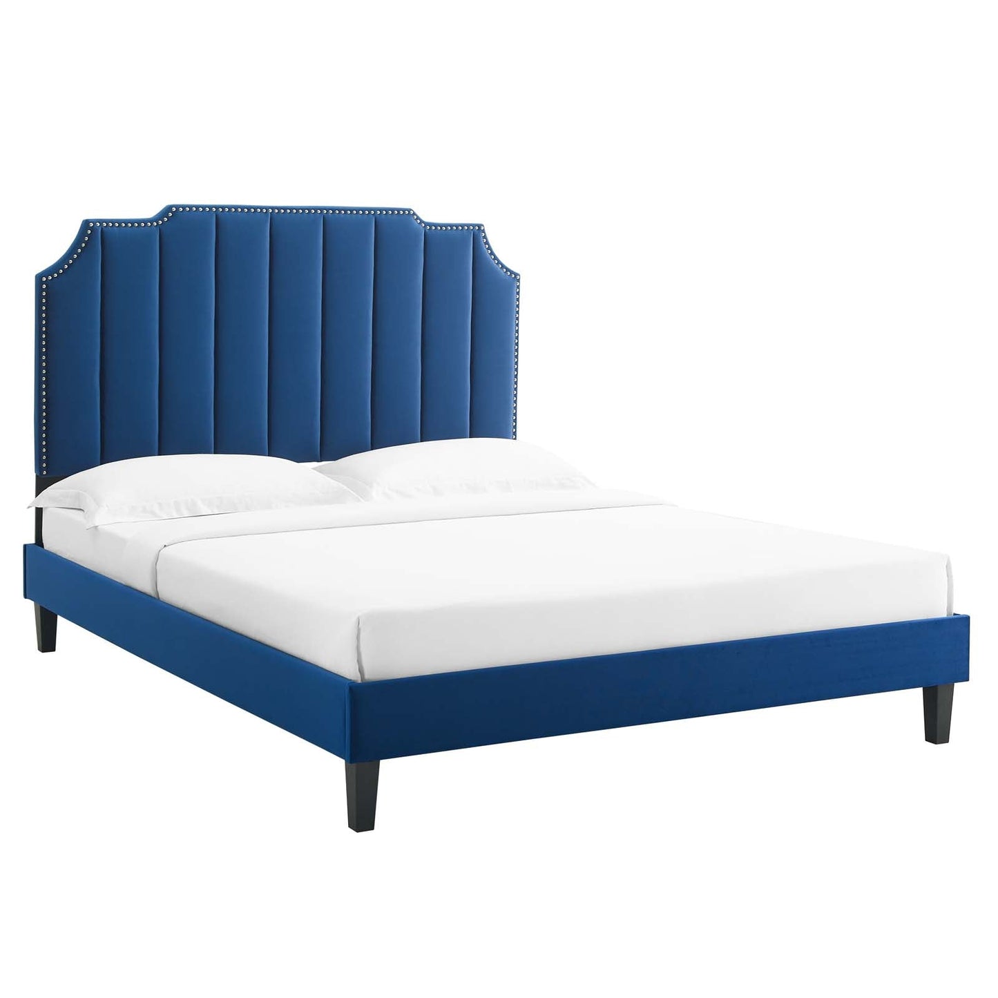 Colette Full Performance Velvet Platform Bed By Modway - MOD-6890 | Beds - 65