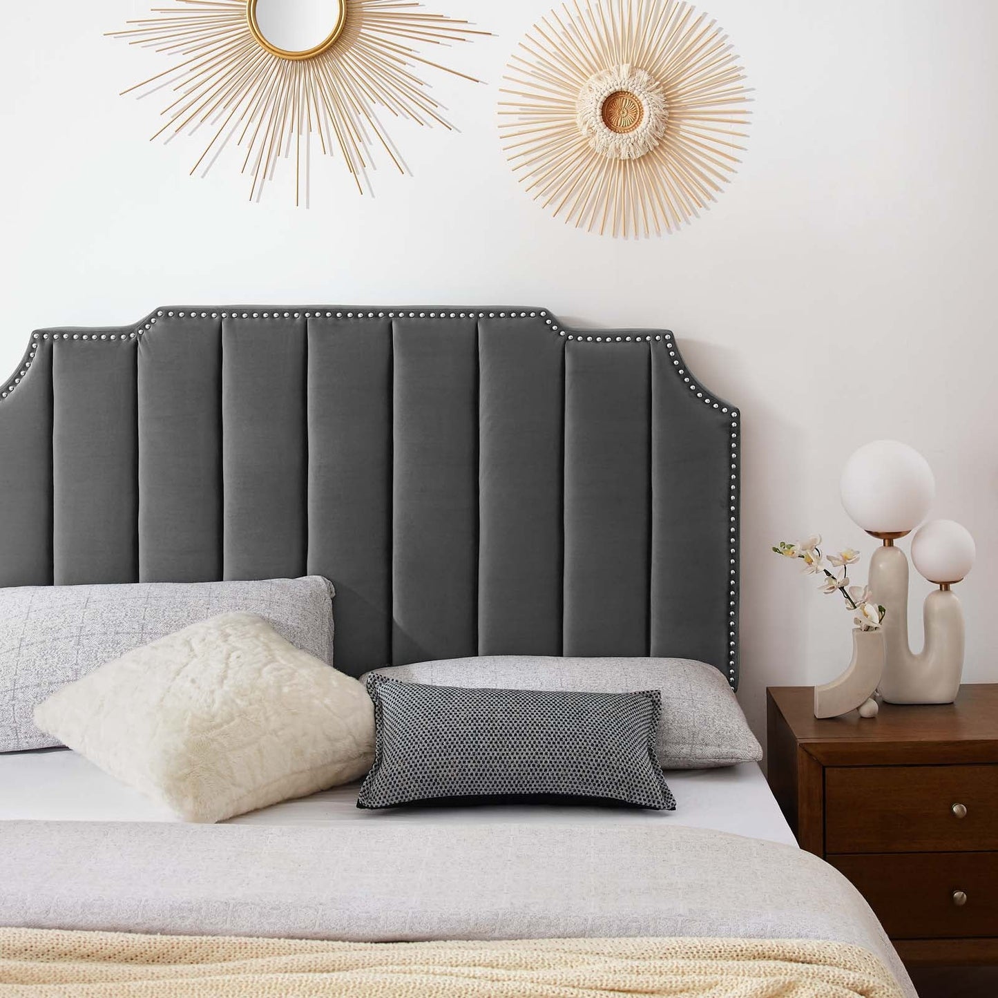 Colette King Performance Velvet Platform Bed By Modway - MOD-6894 | Beds