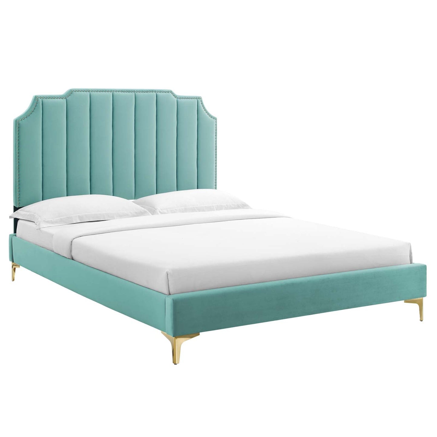 Colette King Performance Velvet Platform Bed By Modway - MOD-6894 | Beds - 49