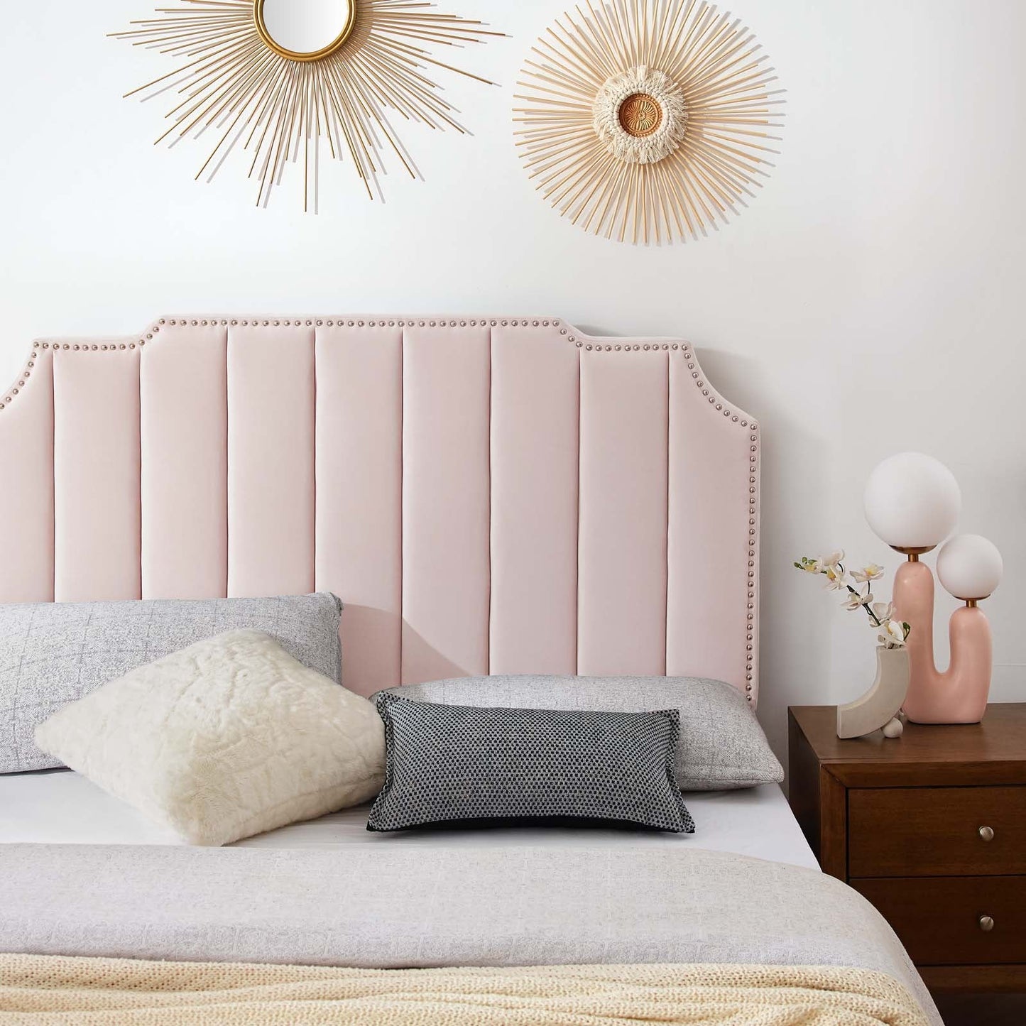 Colette King Performance Velvet Platform Bed By Modway - MOD-6894 | Beds - 88