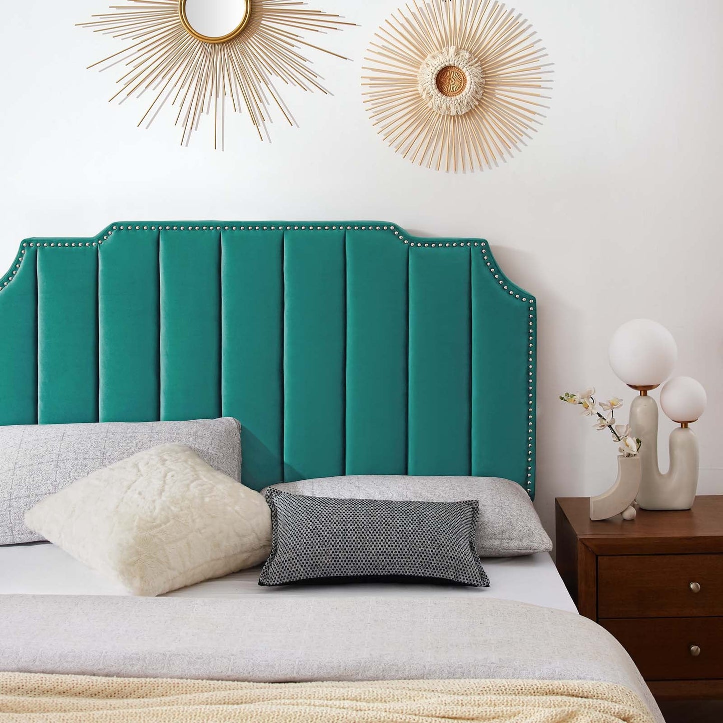 Colette King Performance Velvet Platform Bed By Modway - MOD-6894 | Beds - 104