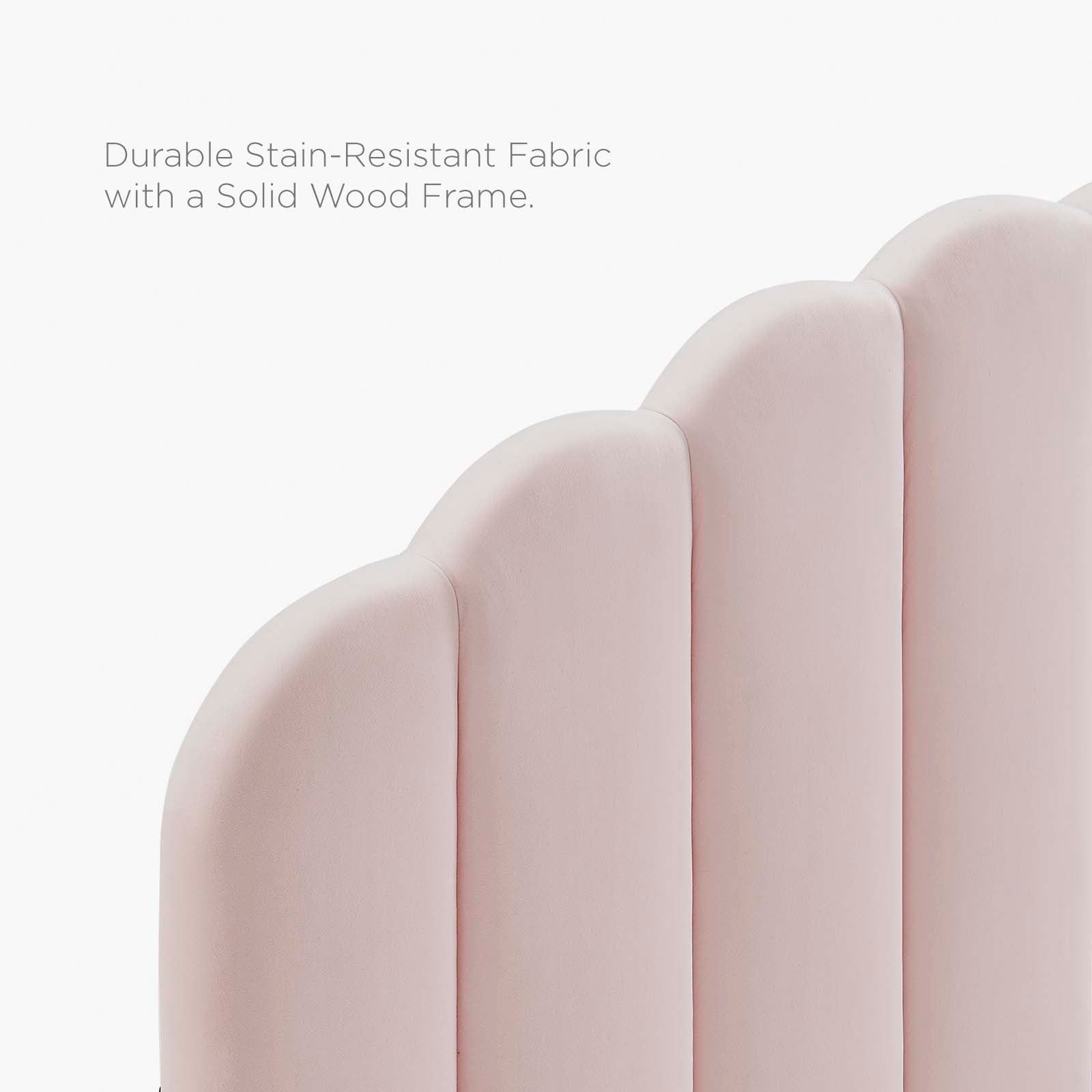 Daisy Performance Velvet Twin Platform Bed By Modway - MOD-7043-CHA | Beds |  Modishstore - 49