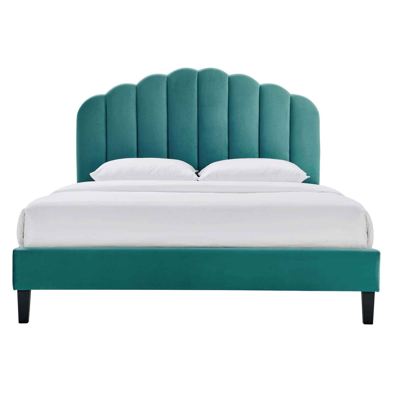 Daisy Performance Velvet Twin Platform Bed By Modway - MOD-7043-CHA | Beds |  Modishstore - 55