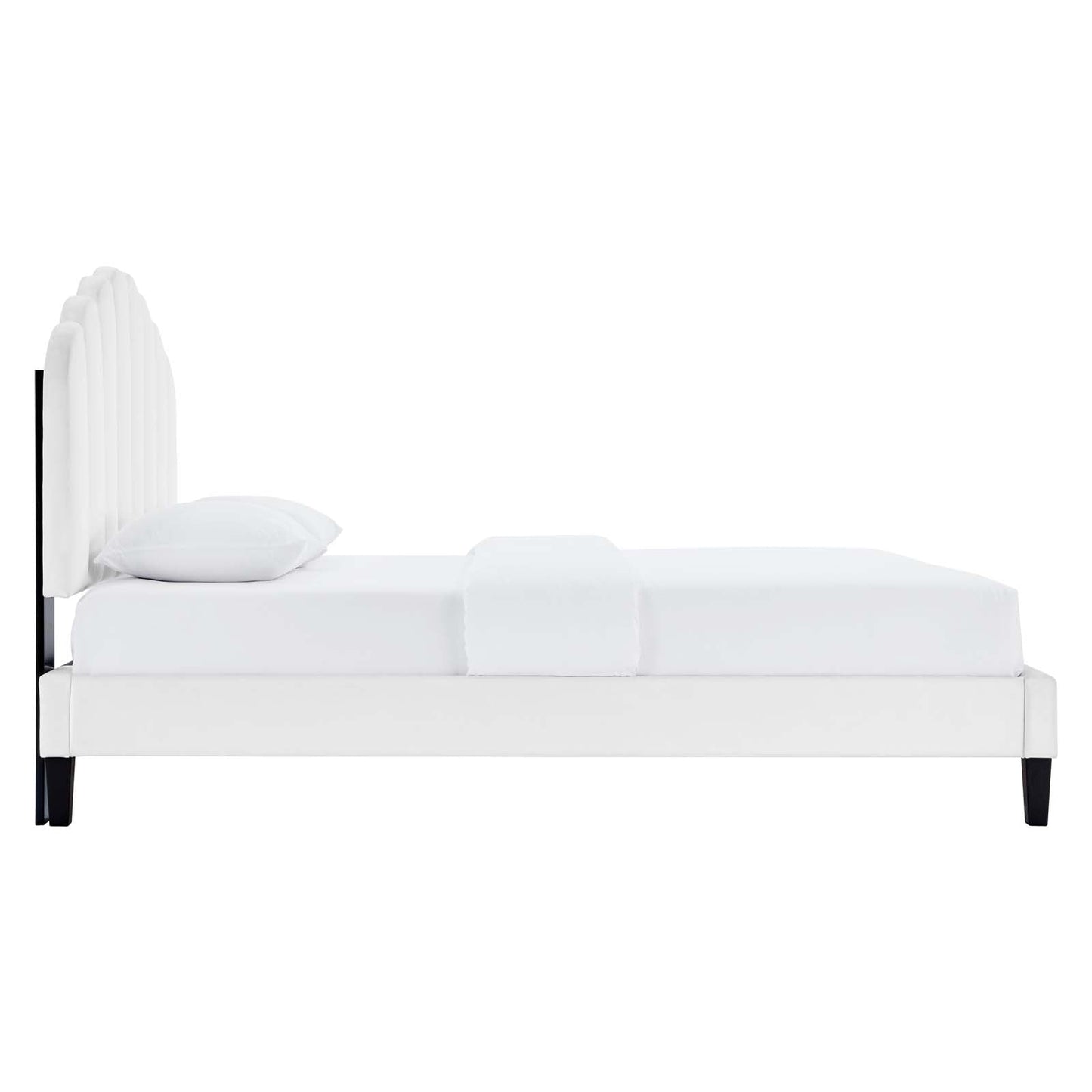 Daisy Performance Velvet Twin Platform Bed By Modway - MOD-7043-CHA | Beds |  Modishstore - 62