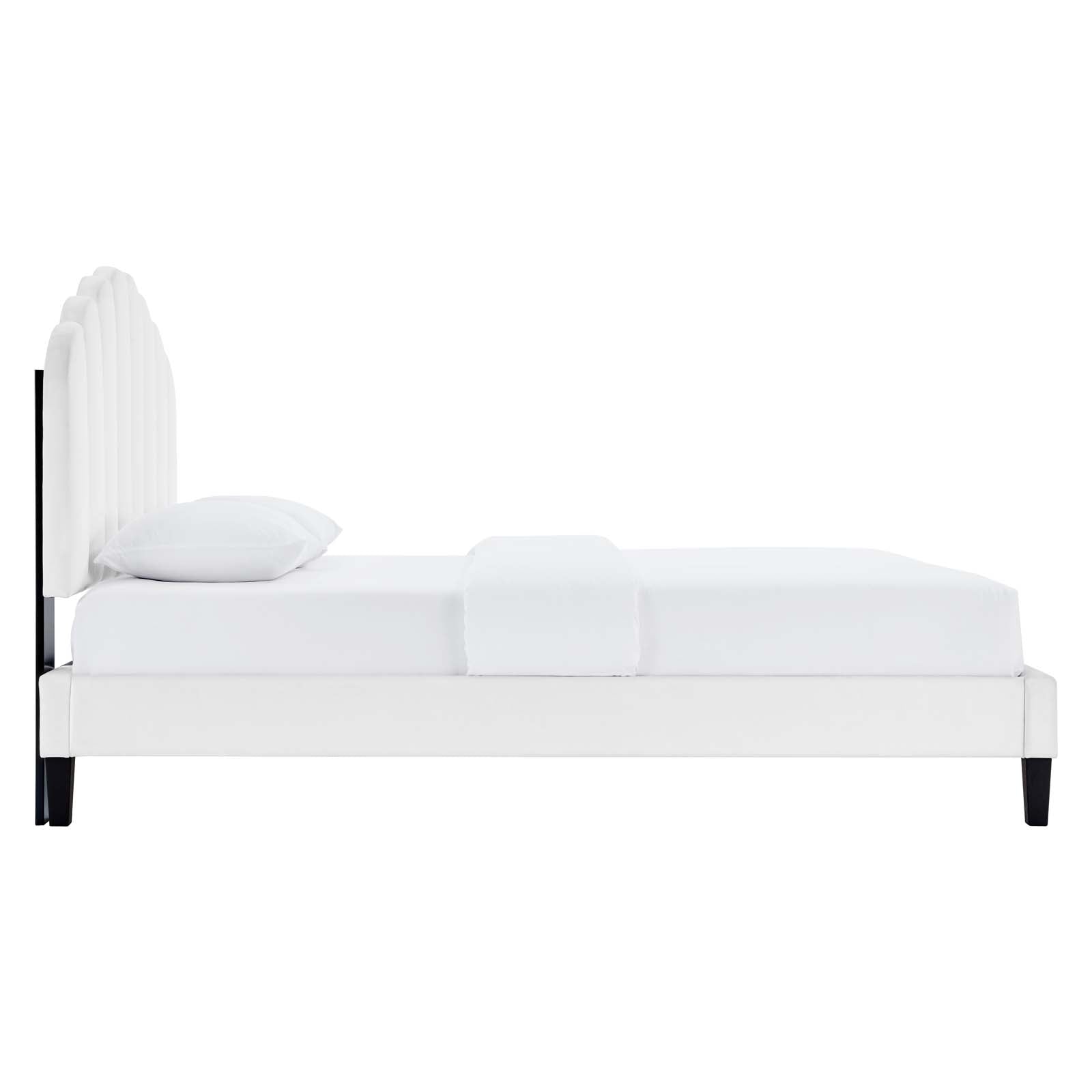 Daisy Performance Velvet Twin Platform Bed By Modway - MOD-7043-CHA | Beds |  Modishstore - 62