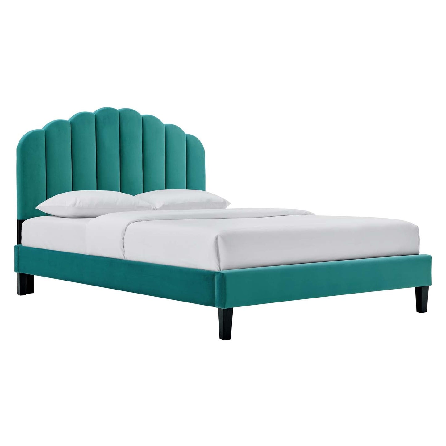Daisy Performance Velvet King Platform Bed By Modway - MOD-7047-CHA | Beds |  Modishstore - 53