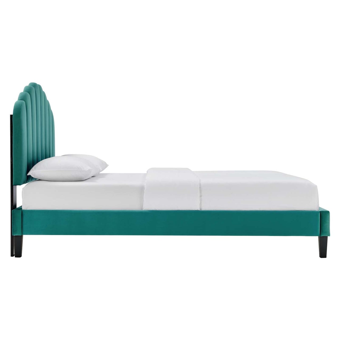 Daisy Performance Velvet King Platform Bed By Modway - MOD-7047-CHA | Beds |  Modishstore - 54