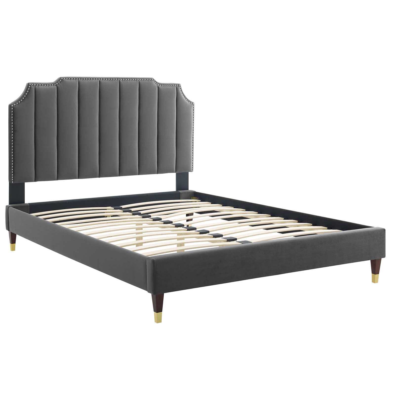 Colette King Performance Velvet Platform Bed By Modway - MOD-7074 | Beds - 10