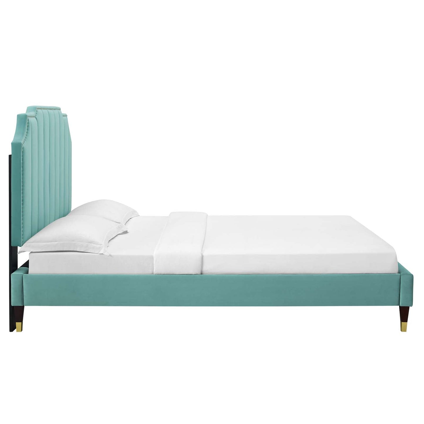 Colette King Performance Velvet Platform Bed By Modway - MOD-7074 | Beds - 59