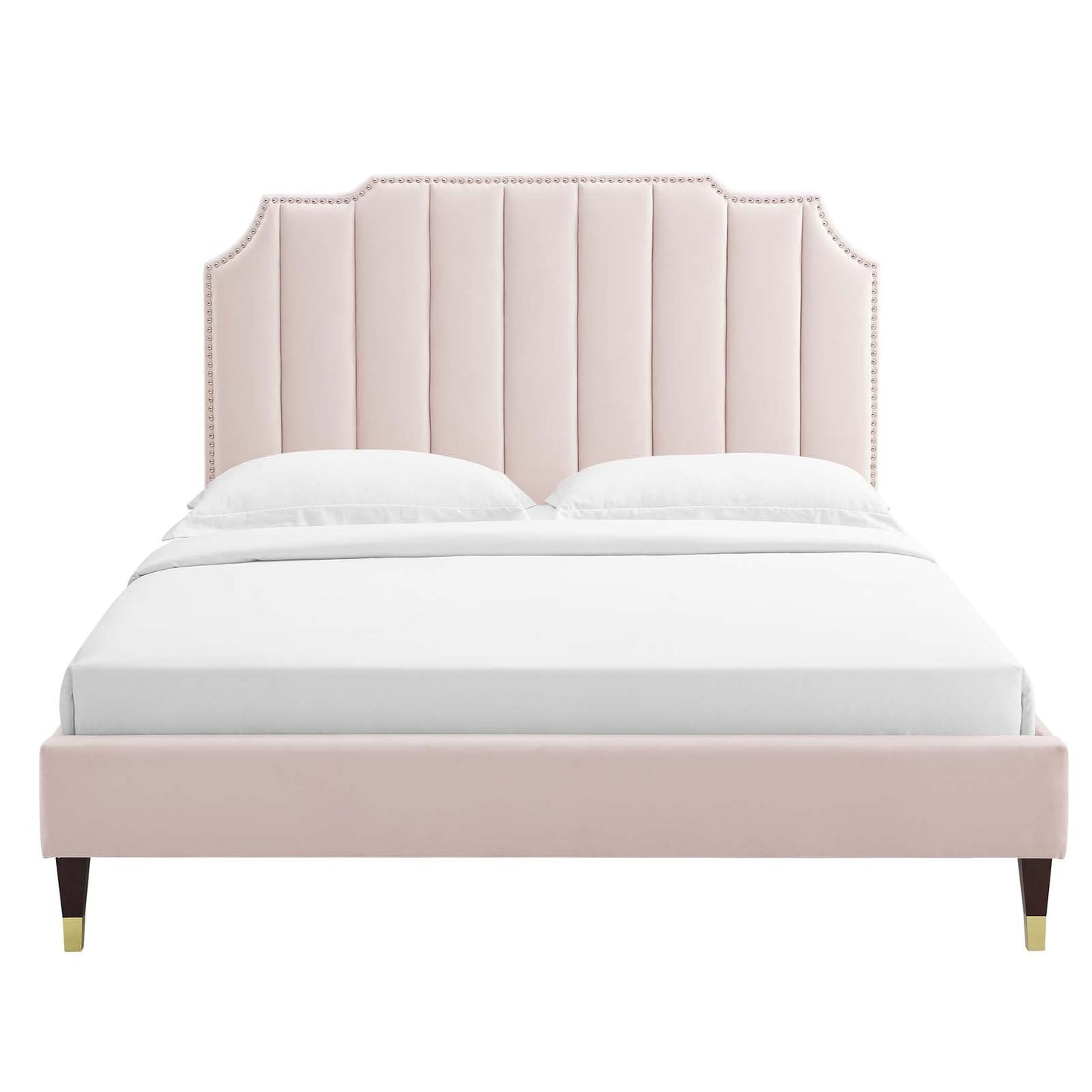 Colette King Performance Velvet Platform Bed By Modway - MOD-7074 | Beds - 92