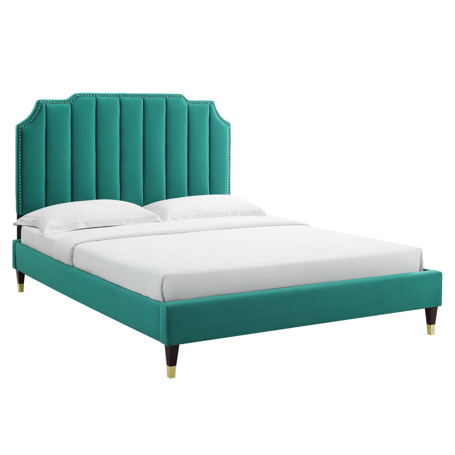 Colette King Performance Velvet Platform Bed By Modway - MOD-7074 | Beds - 97