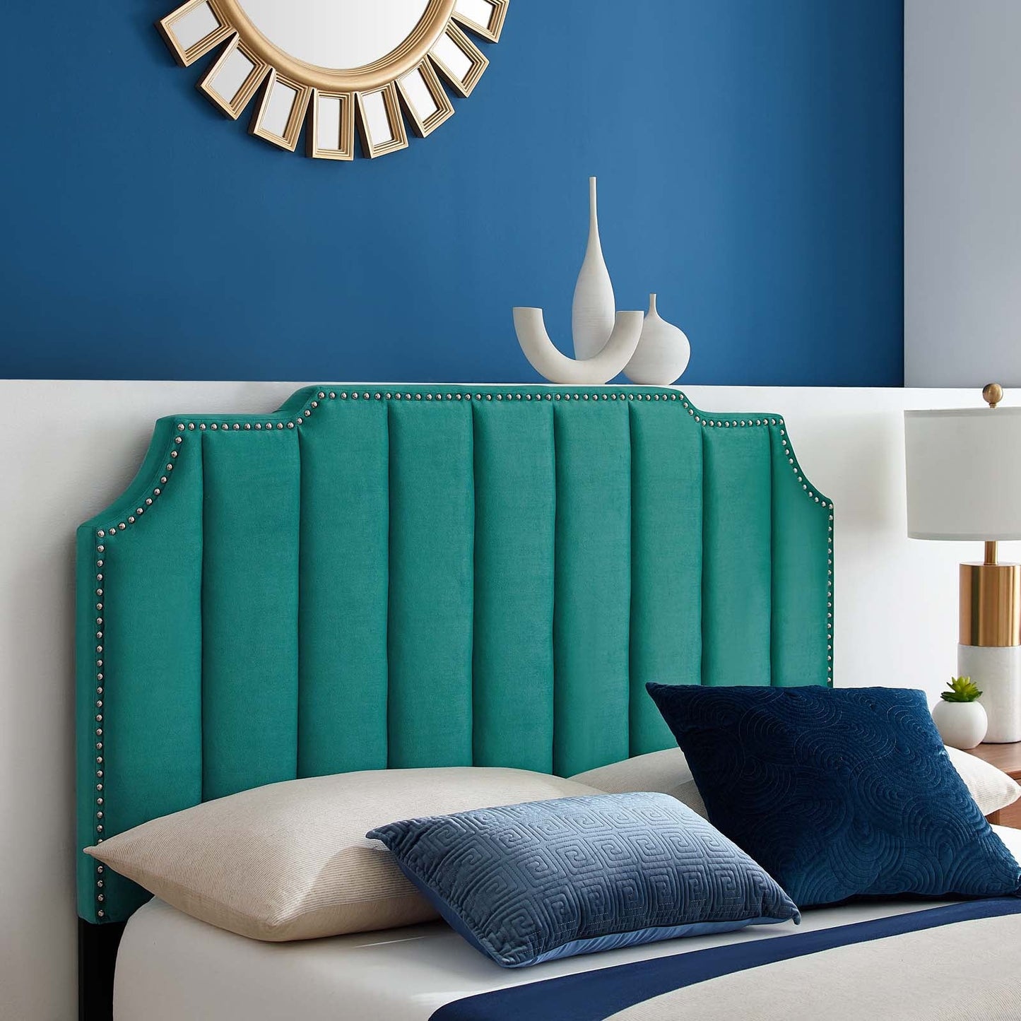 Colette King Performance Velvet Platform Bed By Modway - MOD-7074 | Beds - 104