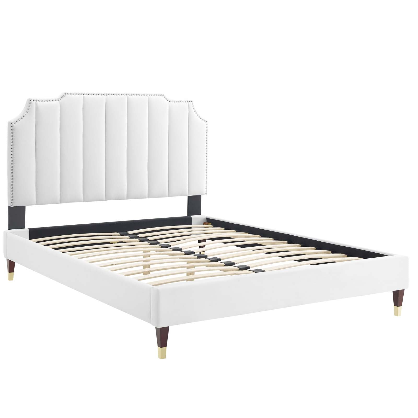 Colette King Performance Velvet Platform Bed By Modway - MOD-7074 | Beds - 122