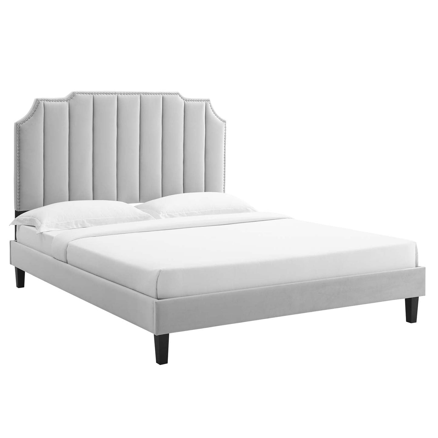 Colette King Performance Velvet Platform Bed By Modway - MOD-7075 | Beds - 33