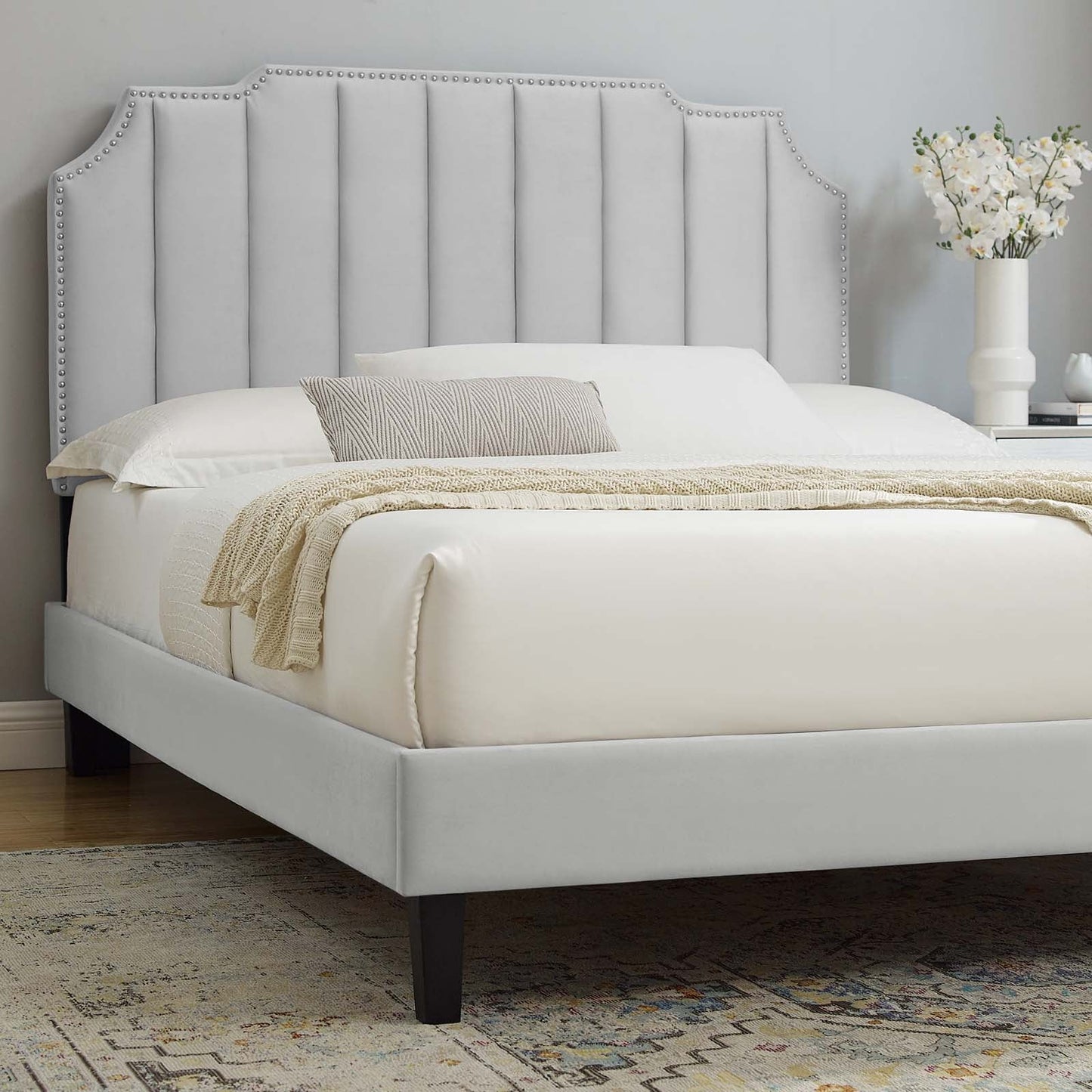 Colette King Performance Velvet Platform Bed By Modway - MOD-7075 | Beds - 40