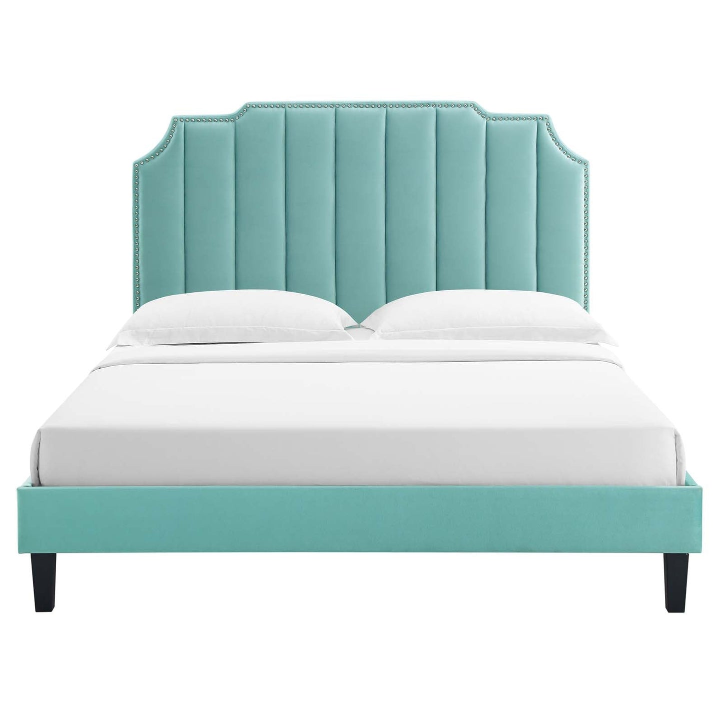Colette King Performance Velvet Platform Bed By Modway - MOD-7075 | Beds - 60