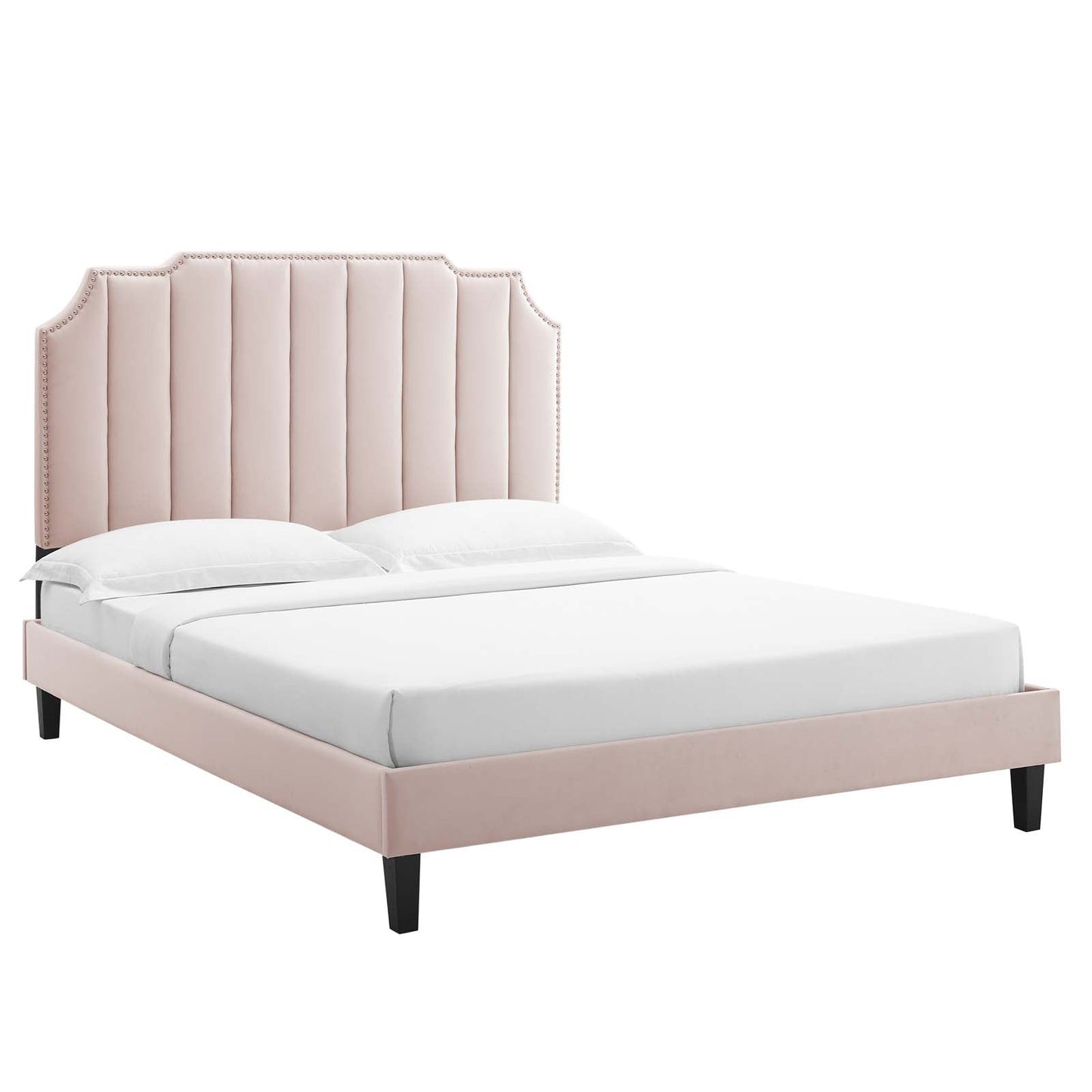 Colette King Performance Velvet Platform Bed By Modway - MOD-7075 | Beds - 81