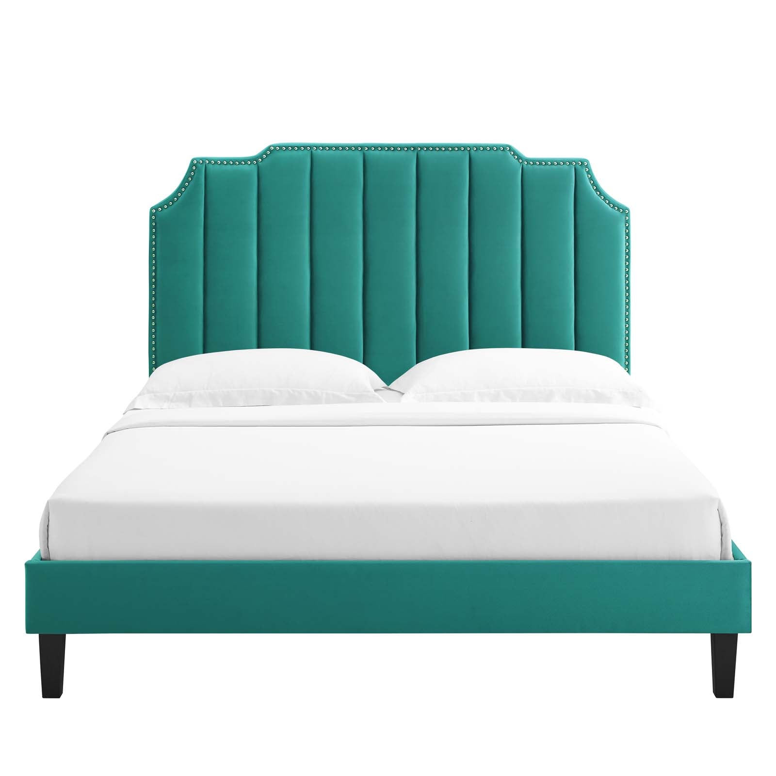 Colette King Performance Velvet Platform Bed By Modway - MOD-7075 | Beds - 108