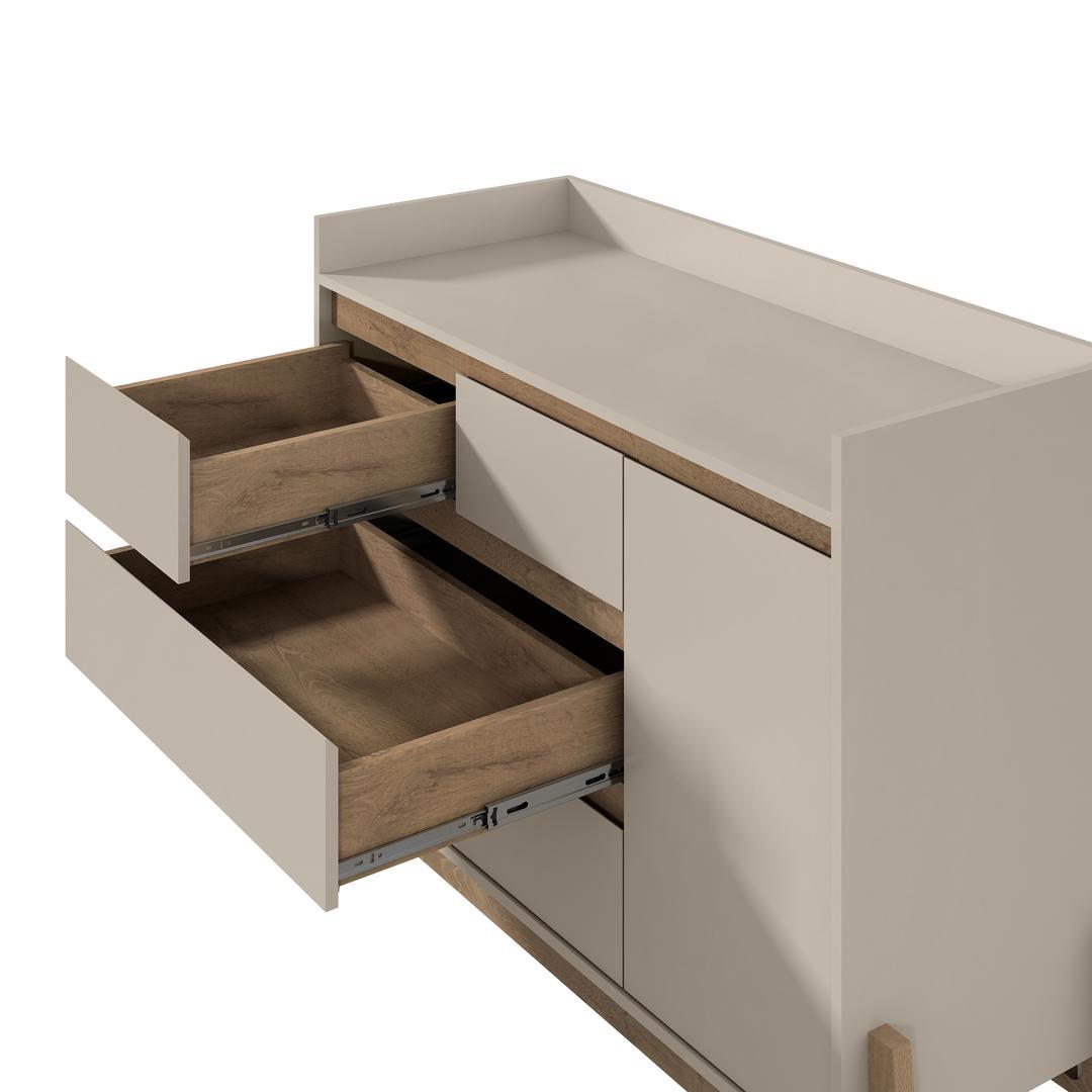 Manhattan Comfort Essence 49" Wide Dresser with 4 Full Extension Drawers and Table Top