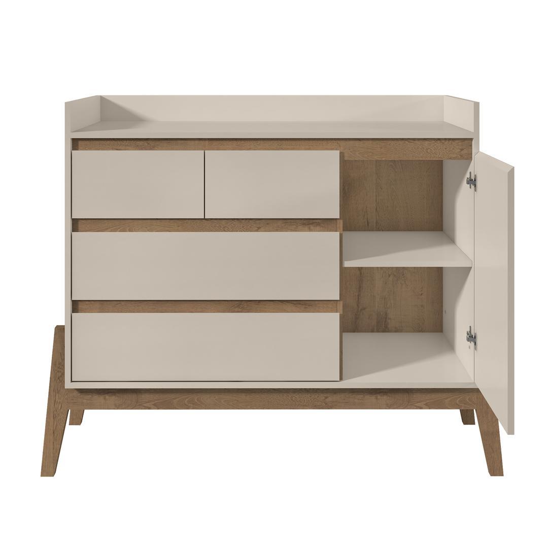 Manhattan Comfort Essence 49" Wide Dresser with 4 Full Extension Drawers and Table Top