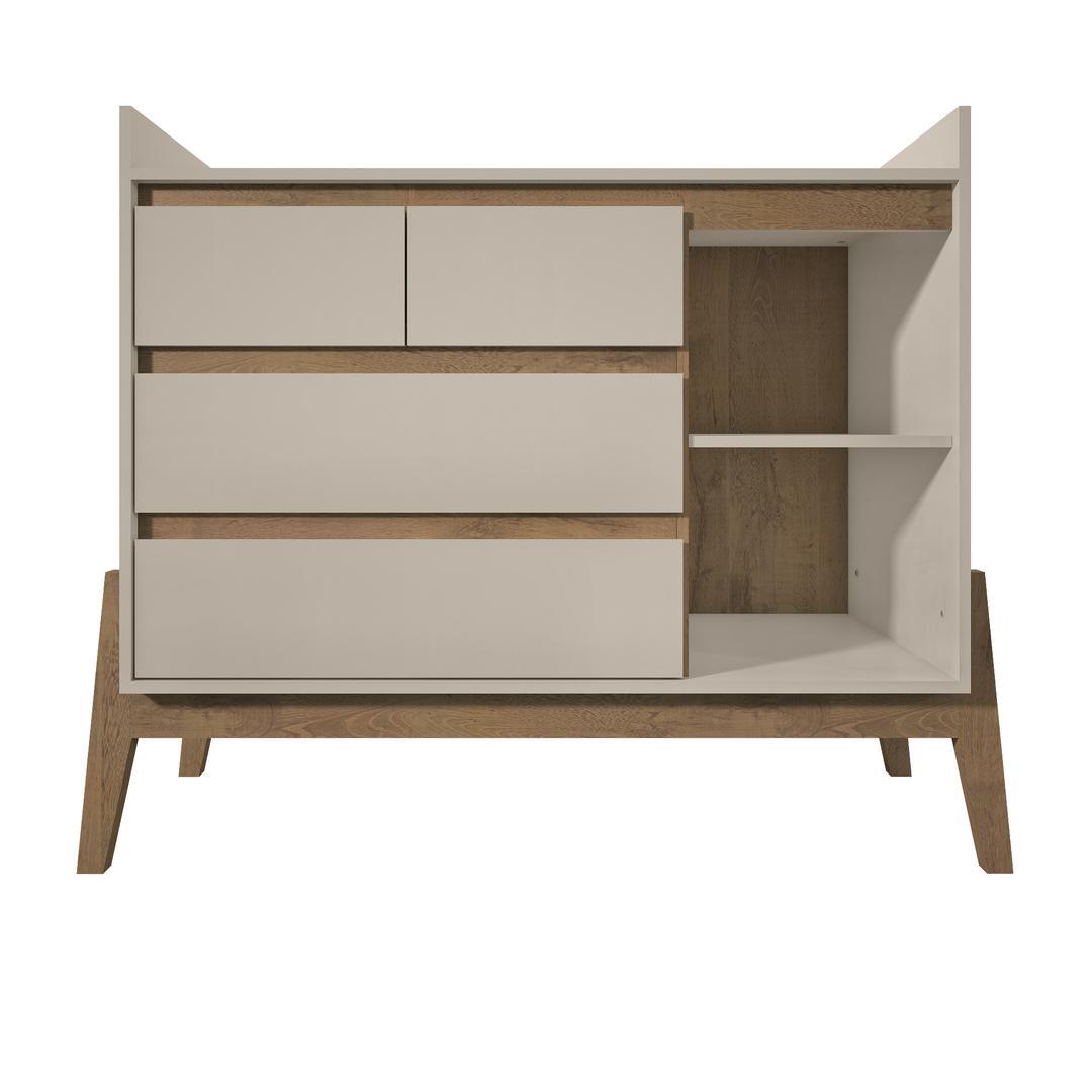 Manhattan Comfort Essence 49" Wide Dresser with 4 Full Extension Drawers and Table Top