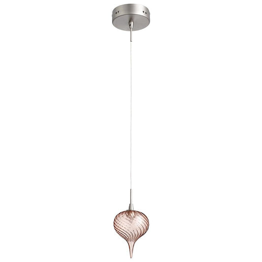 Cyan Design 1 Light Blush Teardrop - Satin Nickel