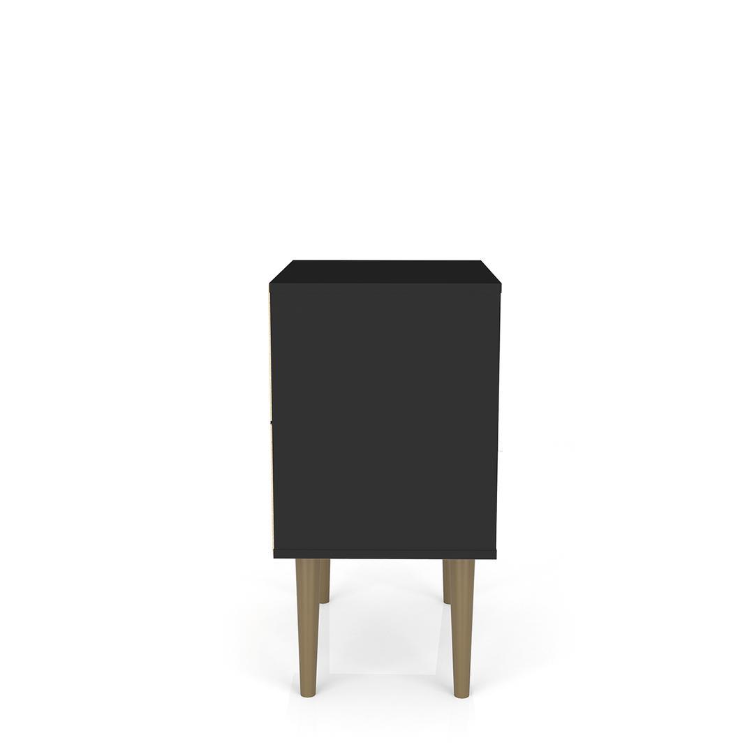 Manhattan Comfort Liberty Mid Century - Modern Nightstand 1.0 with 1 Cubby Space