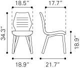 Zuo Aalborg Dining Chair - Set Of 2