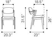 Zuo Brickell Dining Chair - Set Of 2