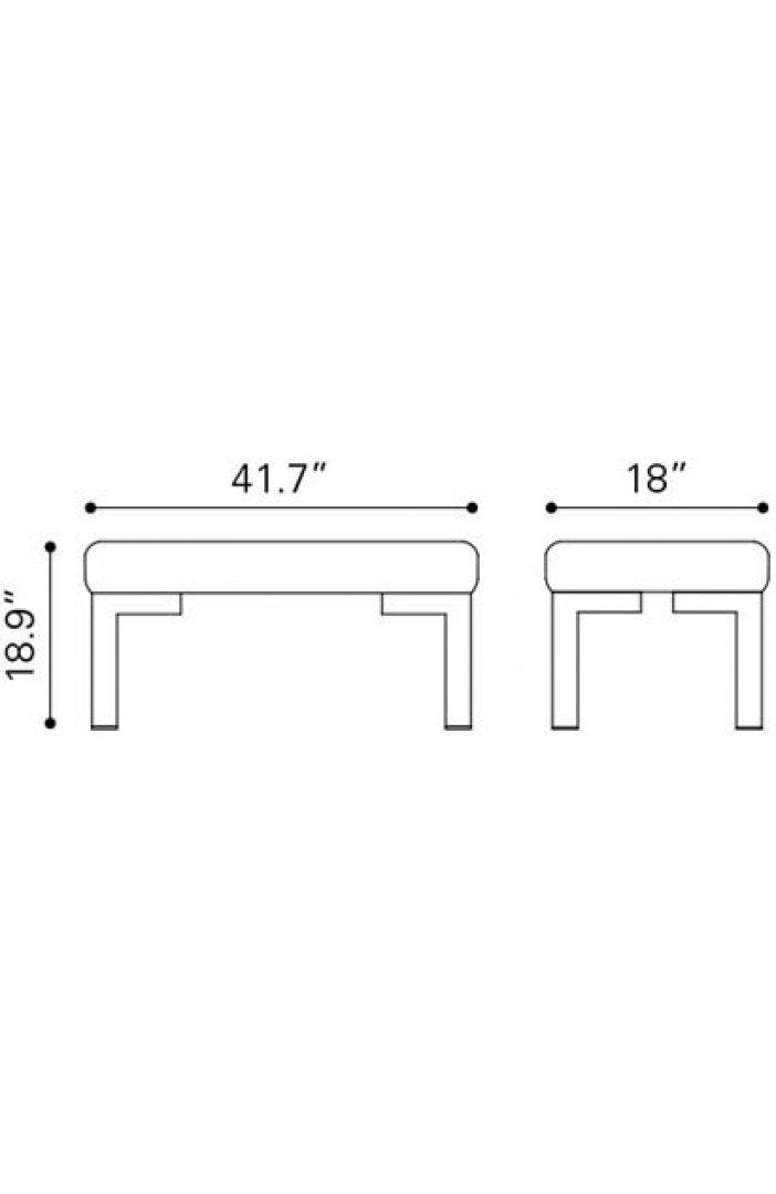 Zuo Partner Double Bench