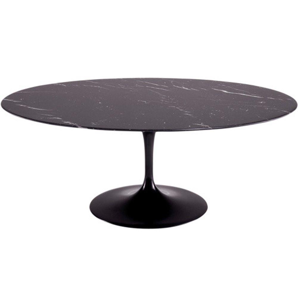Fine Mod Imports Flower Marble Table Oval 78"