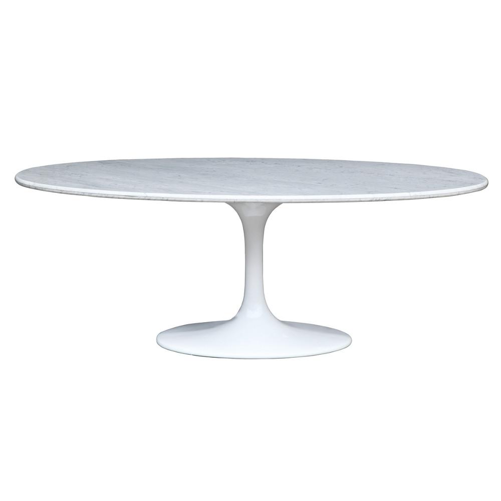 Fine Mod Imports Flower Marble Table Oval 78"