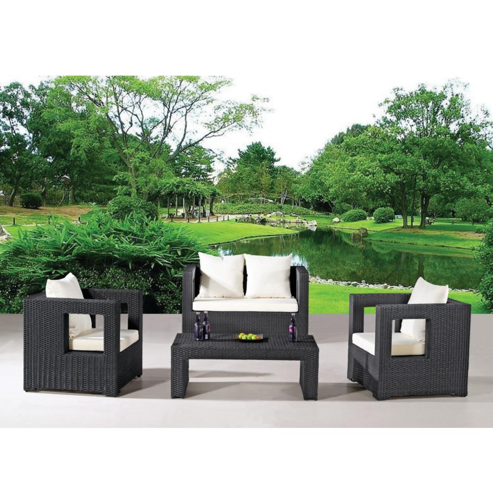 Fine Mod Imports Sterling Outdoor 4-Piece Seating Set