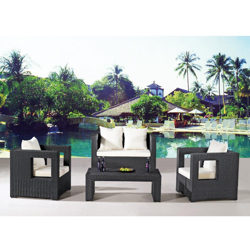 Fine Mod Imports Sterling Outdoor 4-Piece Seating Set
